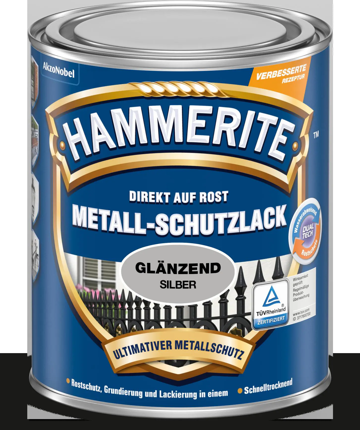 Hammerite Metall-Schutzlack Hammerschlag 750 ml silber glänzend Hammerite Metall-Schutzlack Hammerschlag 750 ml silber glänzend