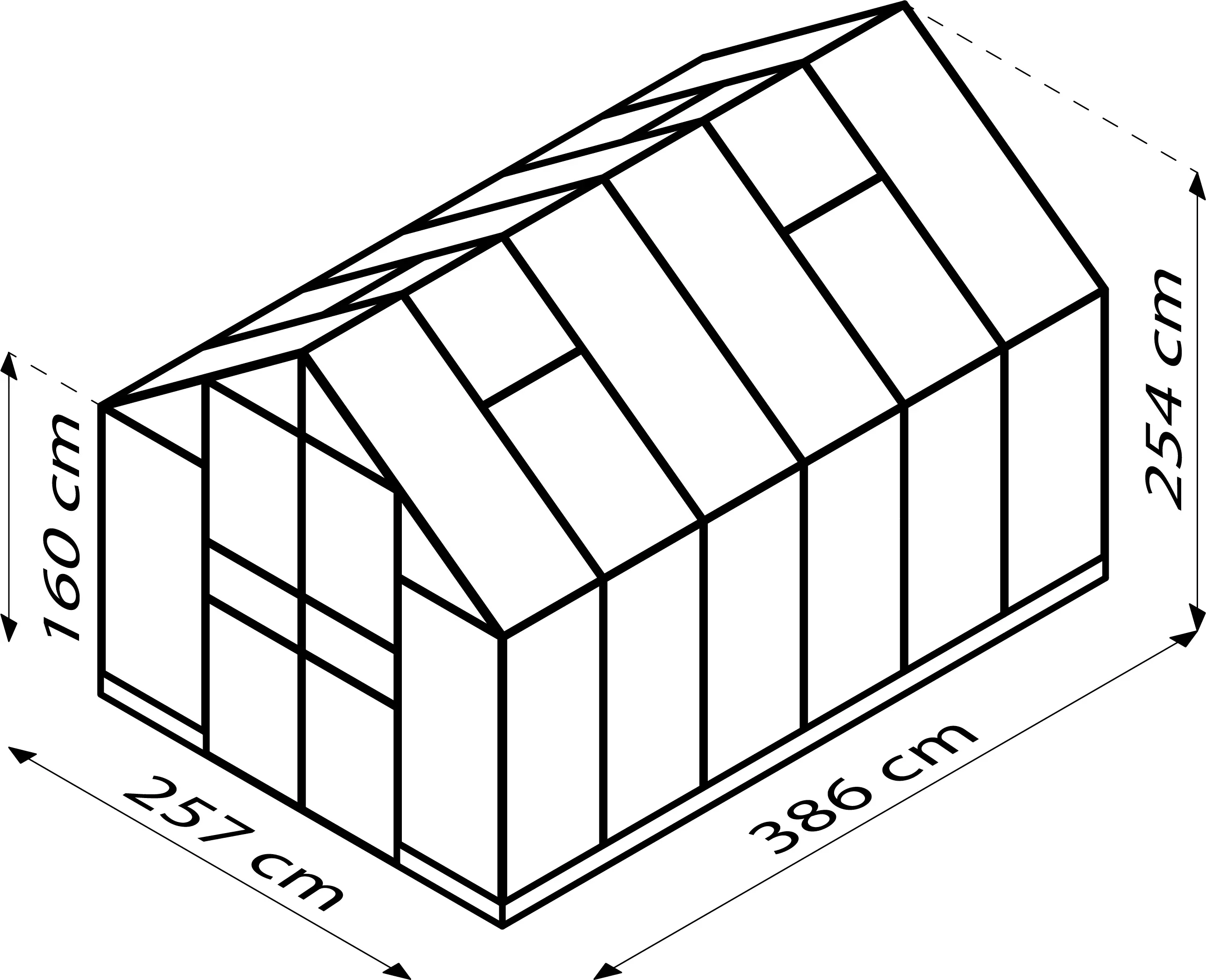 Vitavia Gewächshaus Domus 9900 257 x 386 cm 4 mm HPK