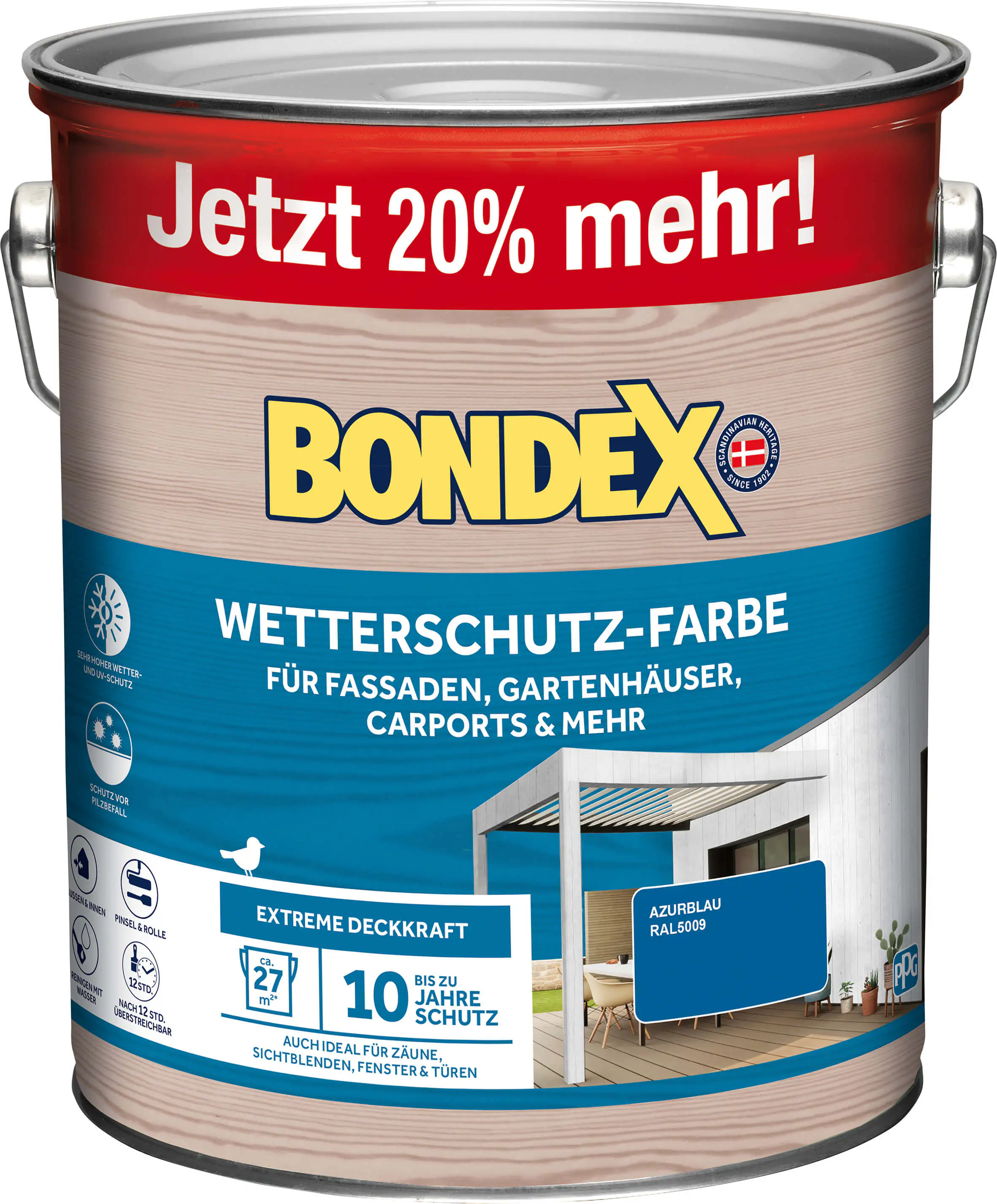 Bondex Wetterschutzfarbe azur 3 L Bondex Wetterschutzfarbe azur 3 L