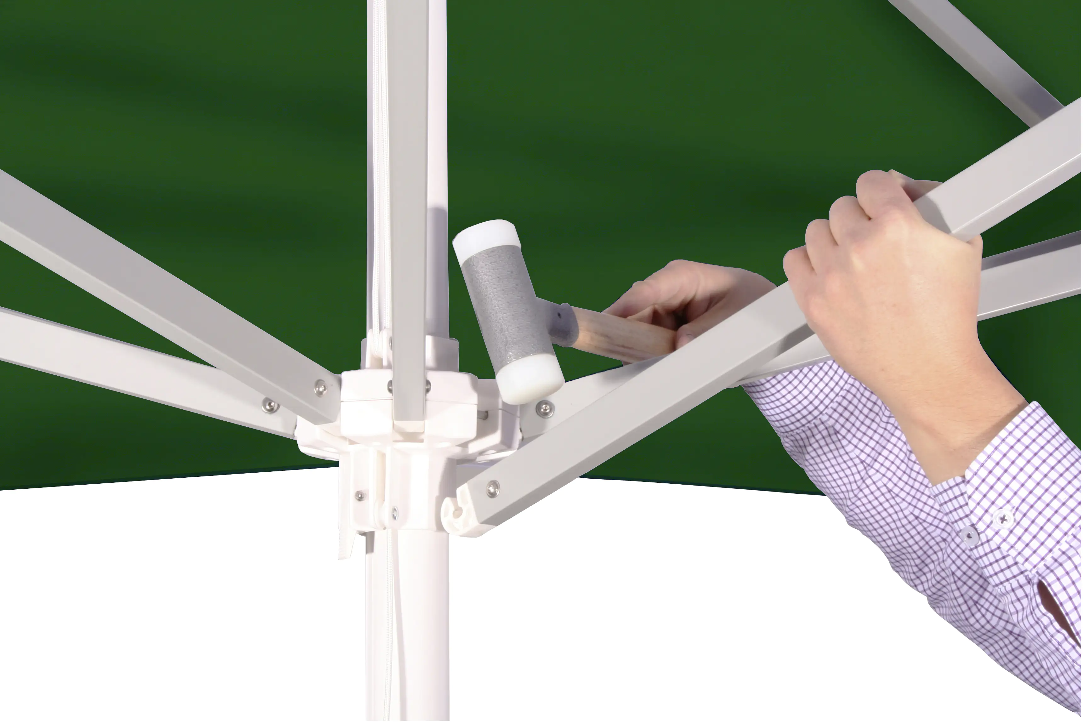 Schneider Sonnenschirm Quadro dunkelgrün 300 x 300 cm