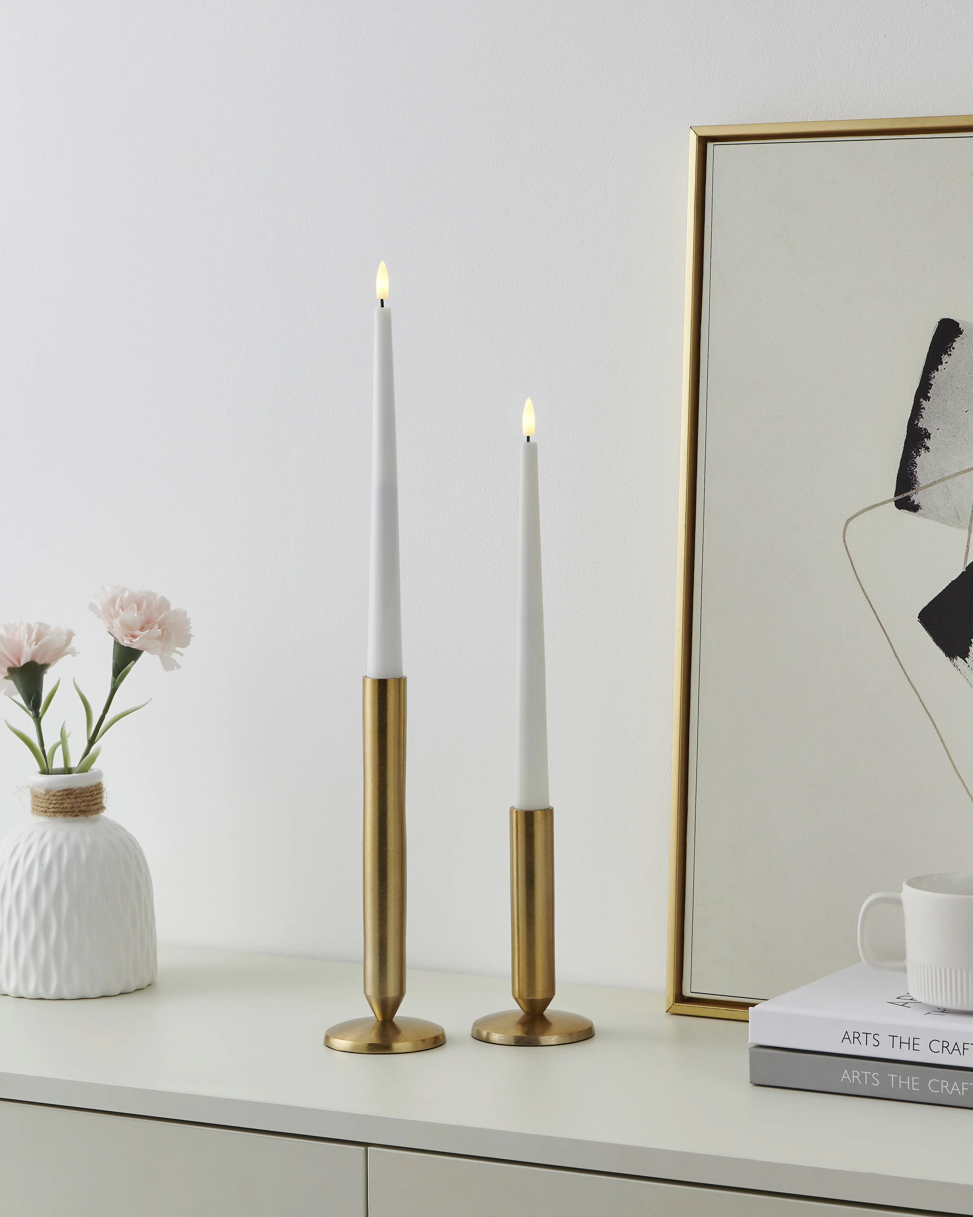 Eglo LED Kerze Kavieng warmweiß 28 x Ø 2,2 cm weiß - 2 Stück 