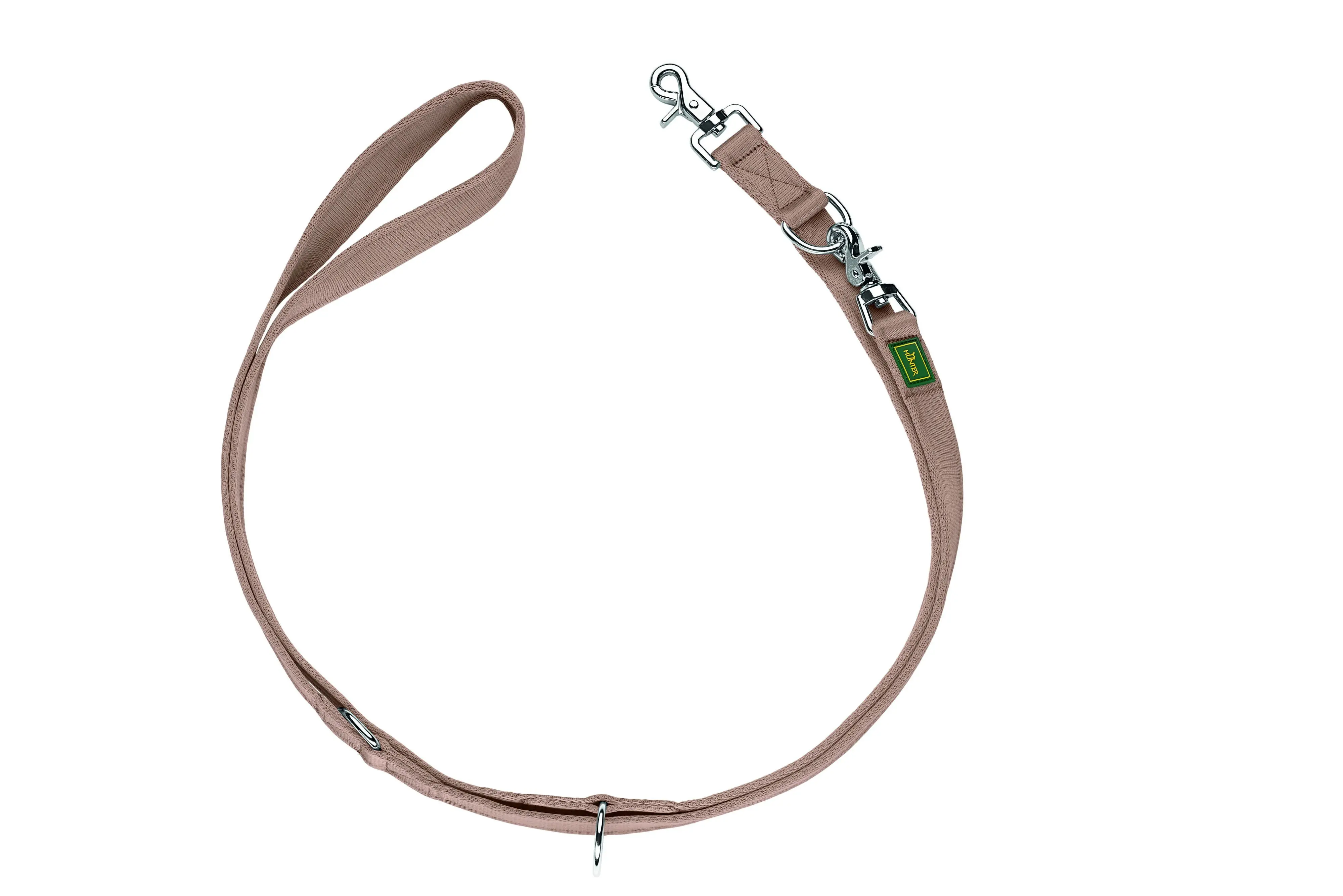 Hunter Hundeleine Führleine verstellbar Inari 2 m x 2 cm beige