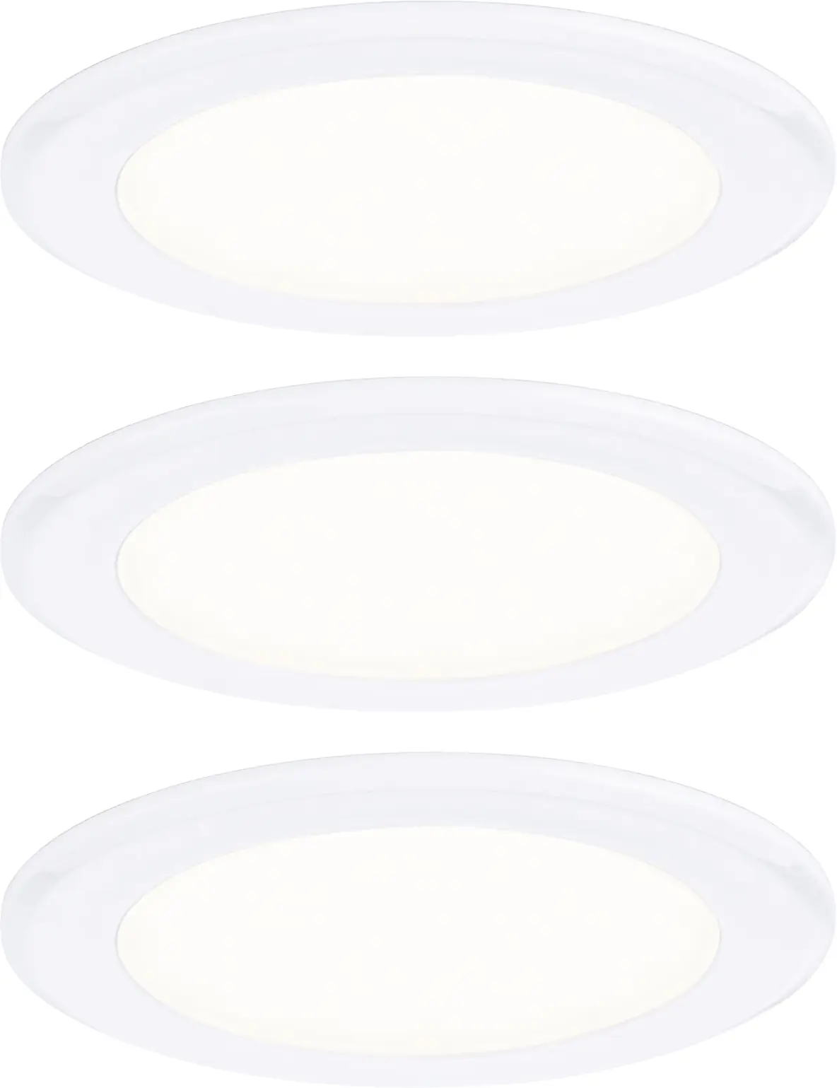 Paulmann LED Möbel-Einbauleuchte weiß Ø 6,5 cm warmweiß 3er Set