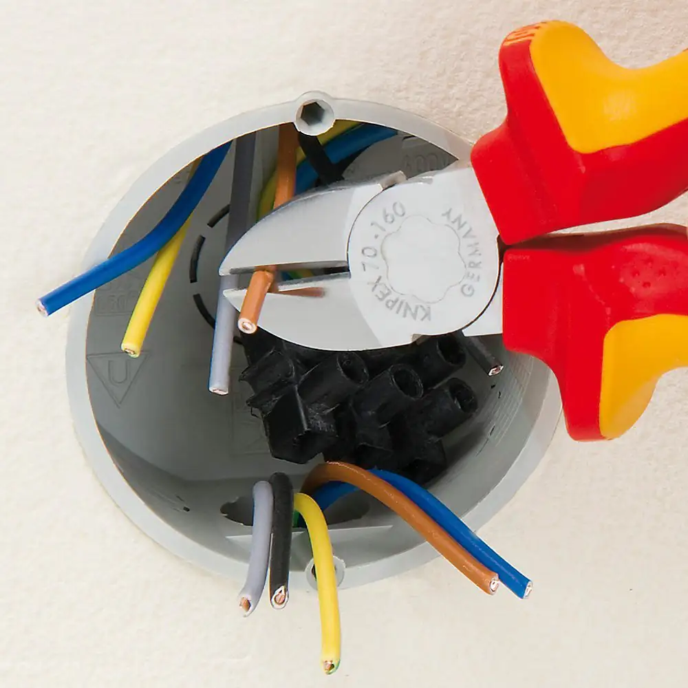 Knipex Seitenschneider 180 mm VDE verchromt Mehrkomponenten-Hülle