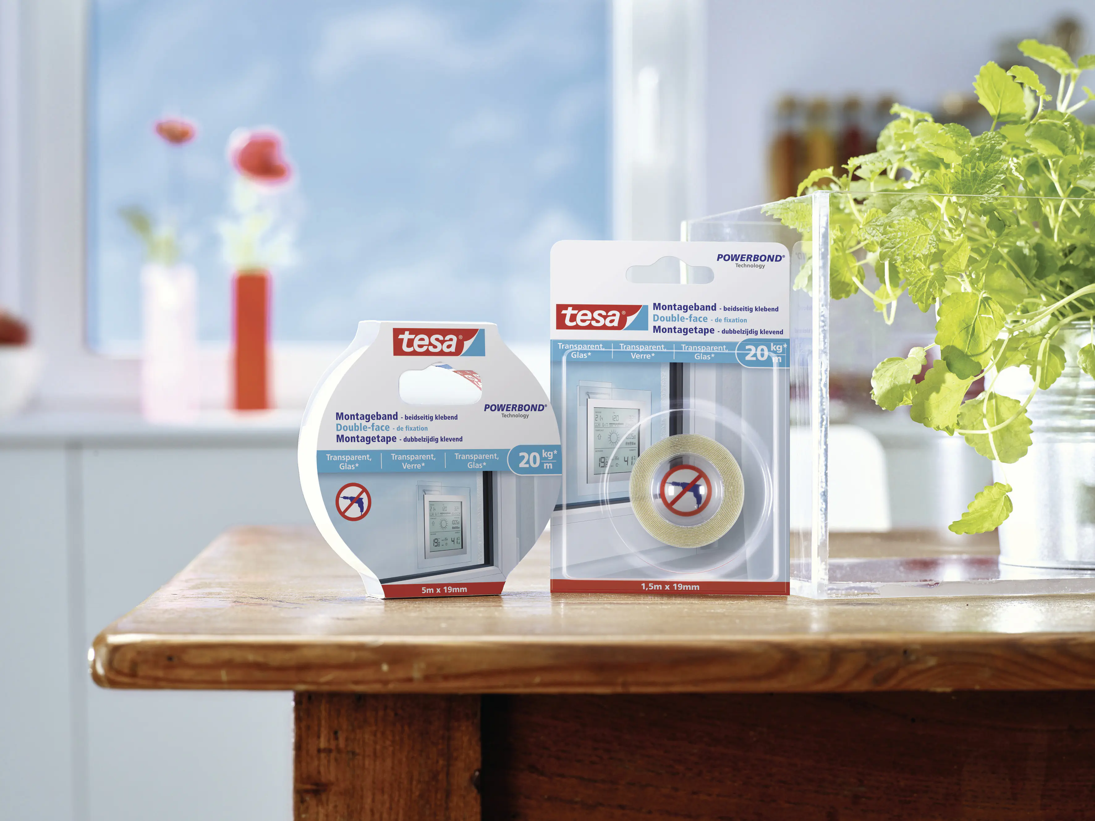 tesa Montageband 5 m x 19 mm, transparent