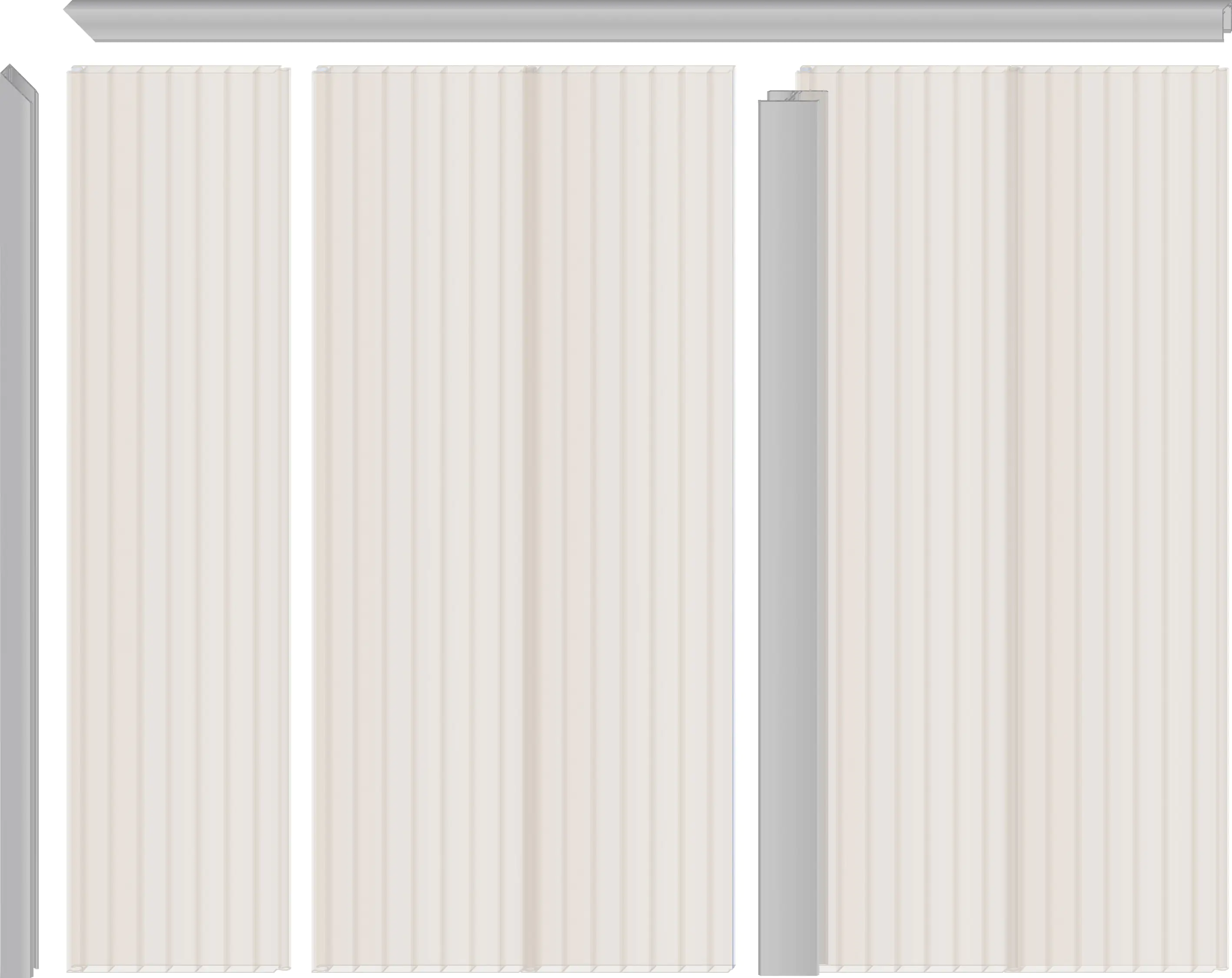 Gutta PVC-Hohlkammerpaneel 200 x 20 cm 16 mm bronze