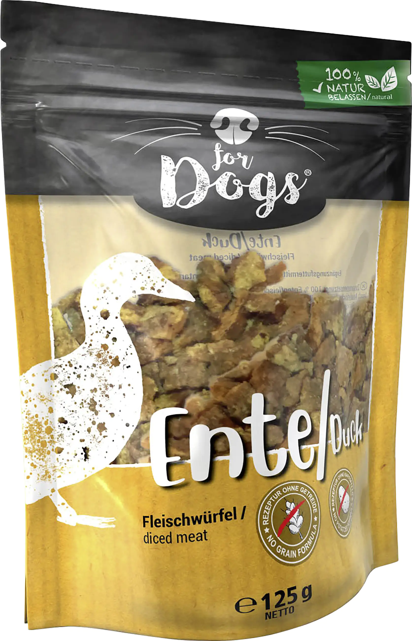 for Dogs Hundesnack Fleischwürfel Ente 125g for Dogs Hundesnack Fleischwürfel Ente 125g