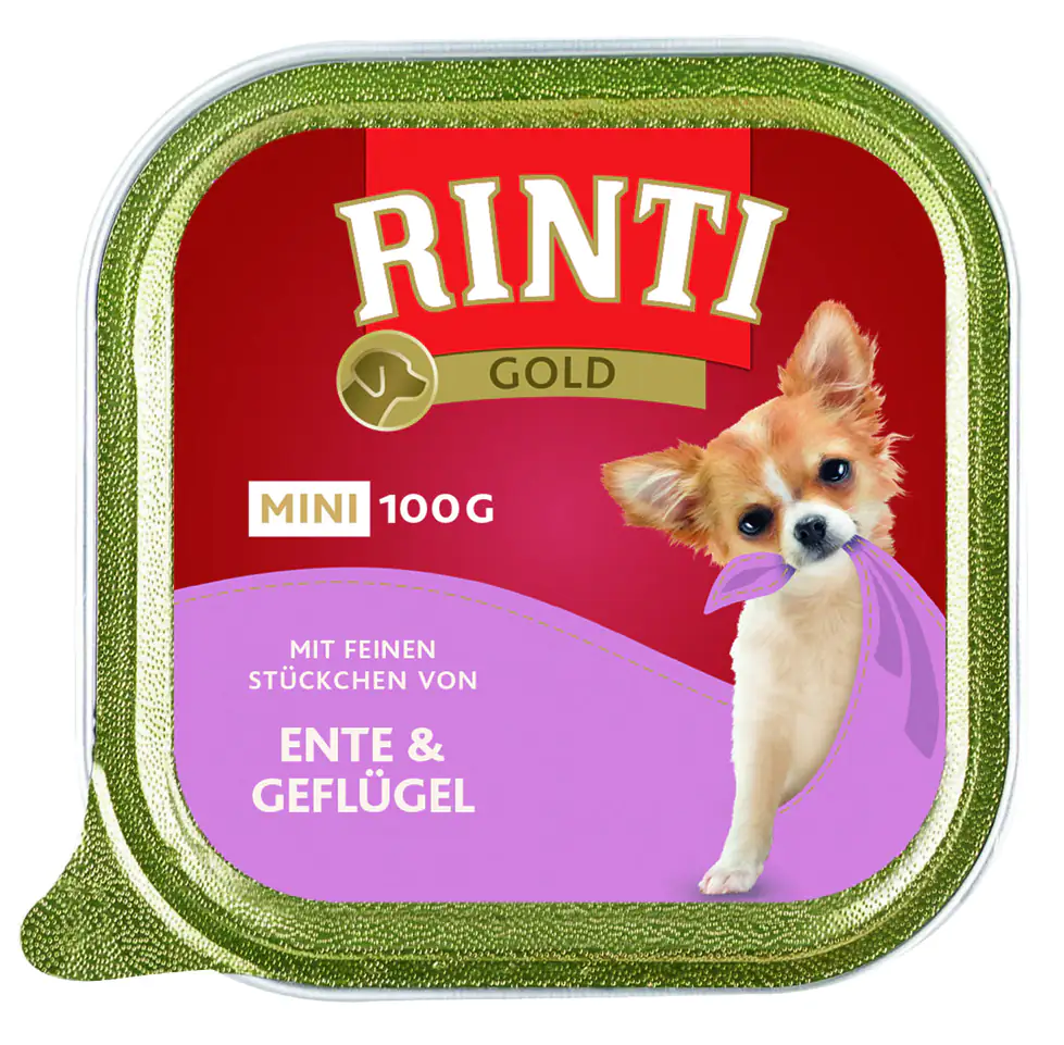 Rinti Gold mini Hundenassfutter Adult 100 g Ente & Geflügel Rinti Gold mini Hundenassfutter Adult 100 g Ente & Geflügel