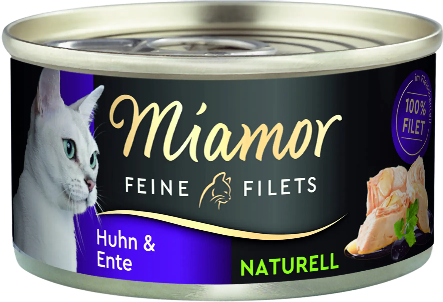 Miamor Feine Filets Natur Huhn Ente Katzennassfutter 80 g