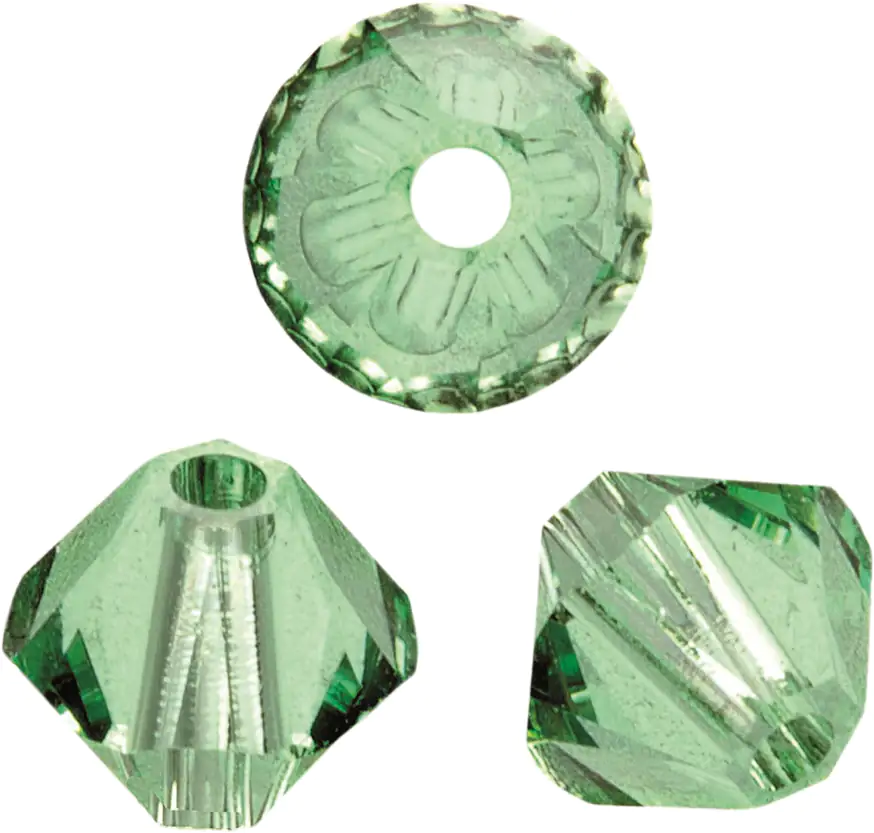 Glorex Schliffspitz Perlen 4 mm 25 Stück peridot