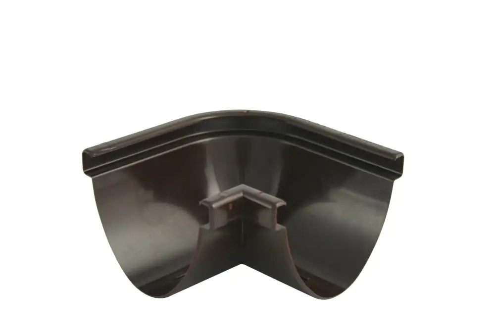 Marley Rinnenwinkel Duplex NW 80 mm, Außenecke/Innencke, 90°, oval, braun