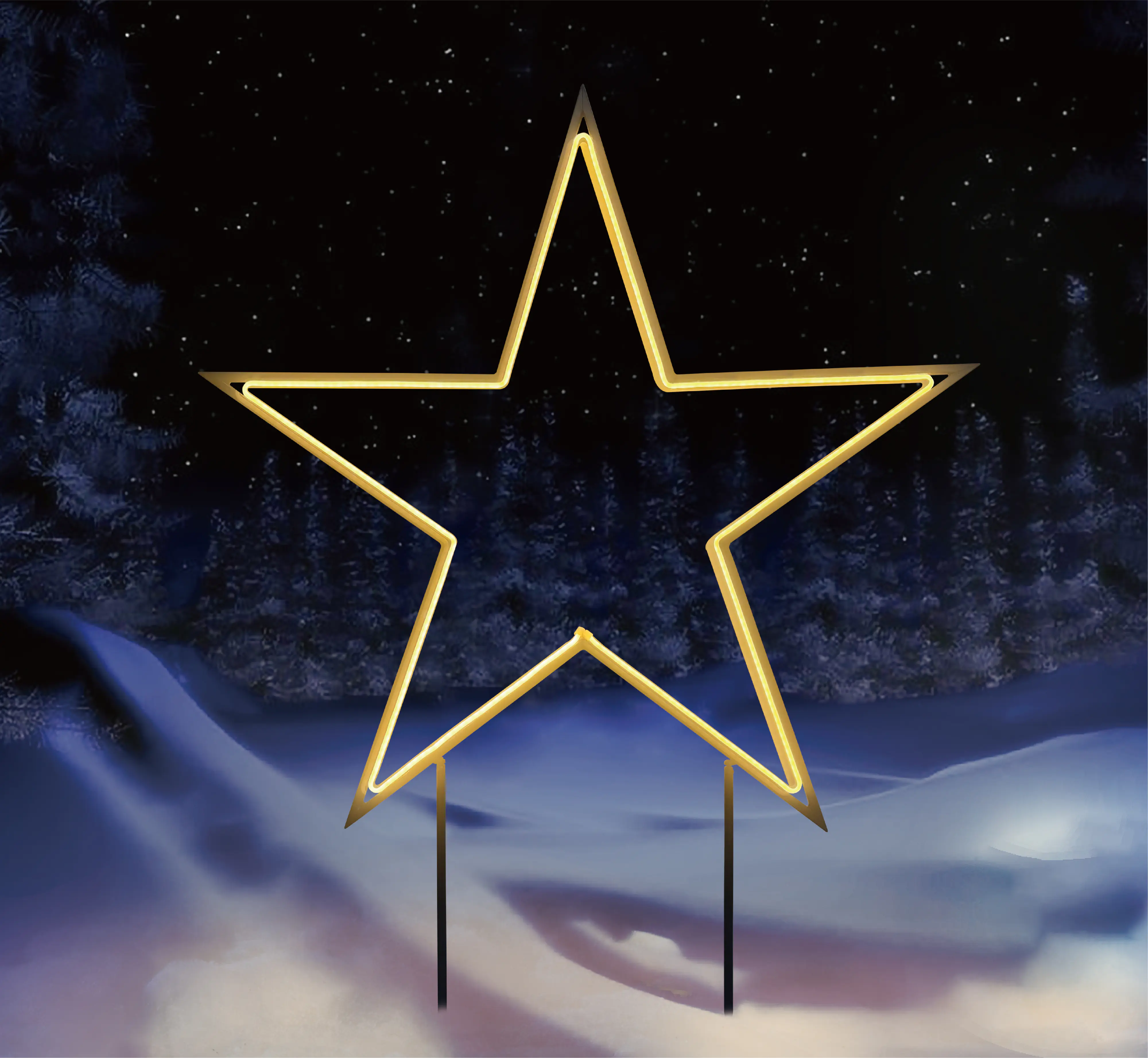 TrendLine LED Stecker Stern Ø 90 x 102 cm warmweiß