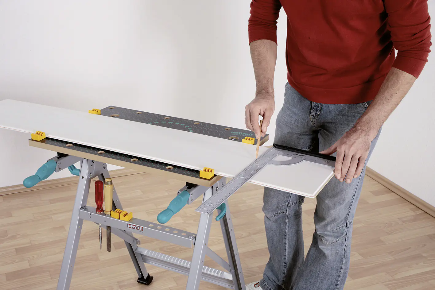 Wolfcraft Spanntisch Master 200 MDF Arbeitsfläche 64,5 x 30,0 cm Wolfcraft Spanntisch Master 200 MDF Arbeitsfläche 64,5 x 30,0 cm