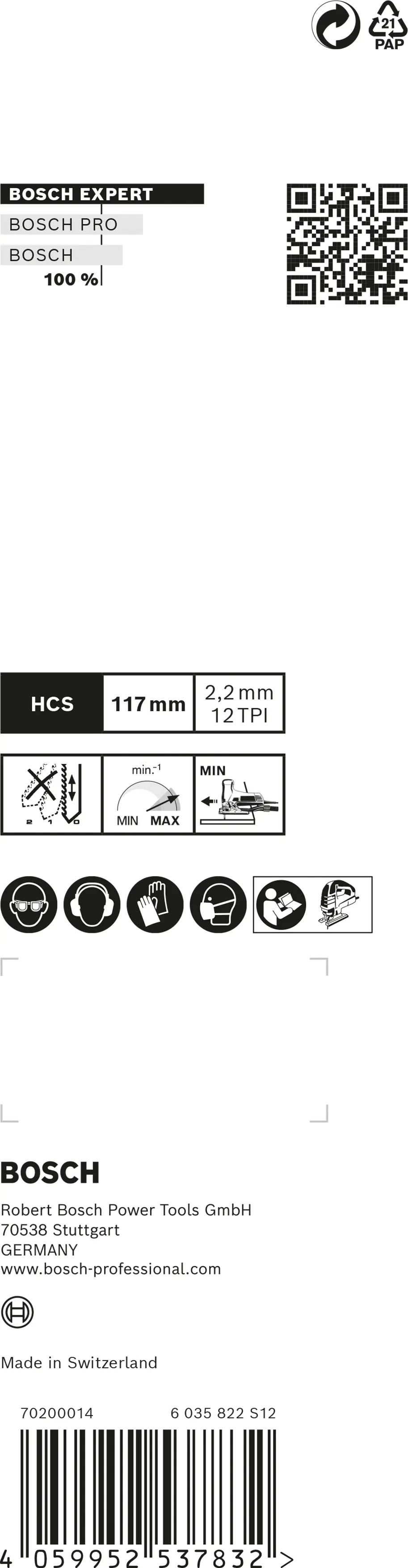 Bosch Expert Stichsägeblätter Wood 2-side clean 3-teilig T308B/BO