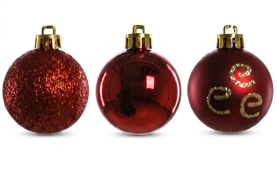 TrendLine Weihnachtskugeln bruchfest, langlebig Ø 4 cm rot 12 Stück