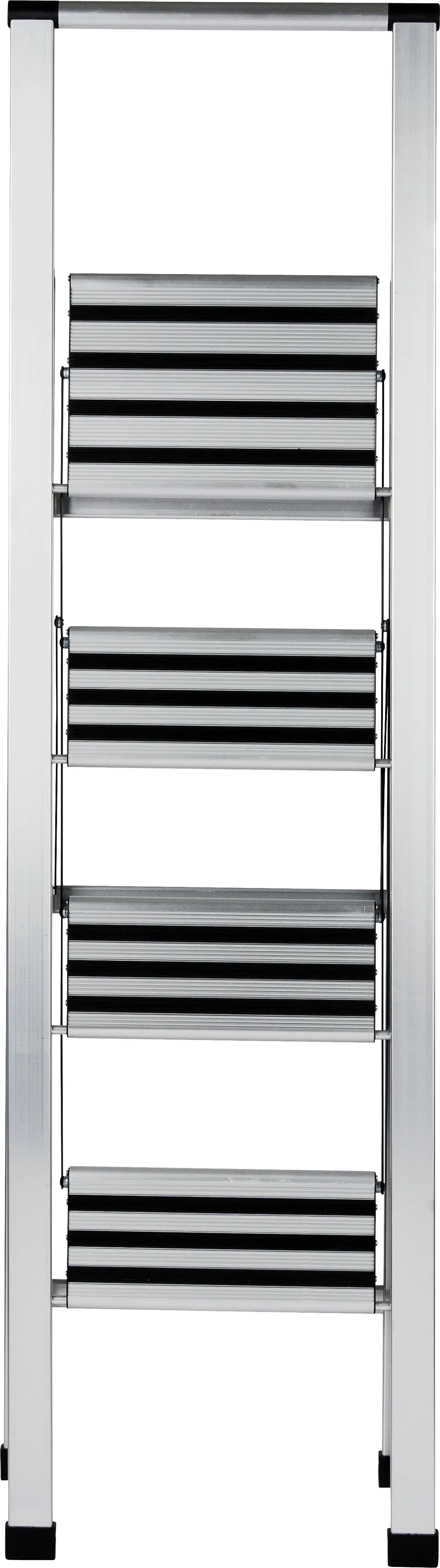 Wenko Trittleiter klappbar Sicherheitsleiter mit 4 rutschsicheren XXL-Stufen 2,80 m 