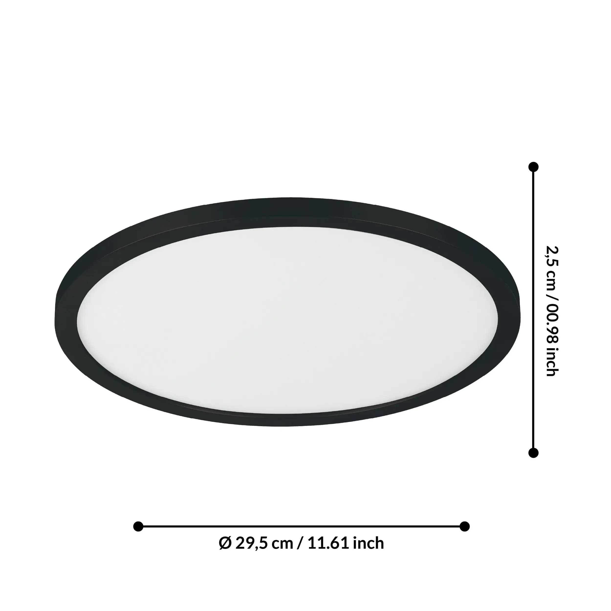 Eglo LED Deckenleuchte Campaspero schwarz weiß Ø 29,5 cm Eglo LED Deckenleuchte Campaspero schwarz weiß Ø 29,5 cm