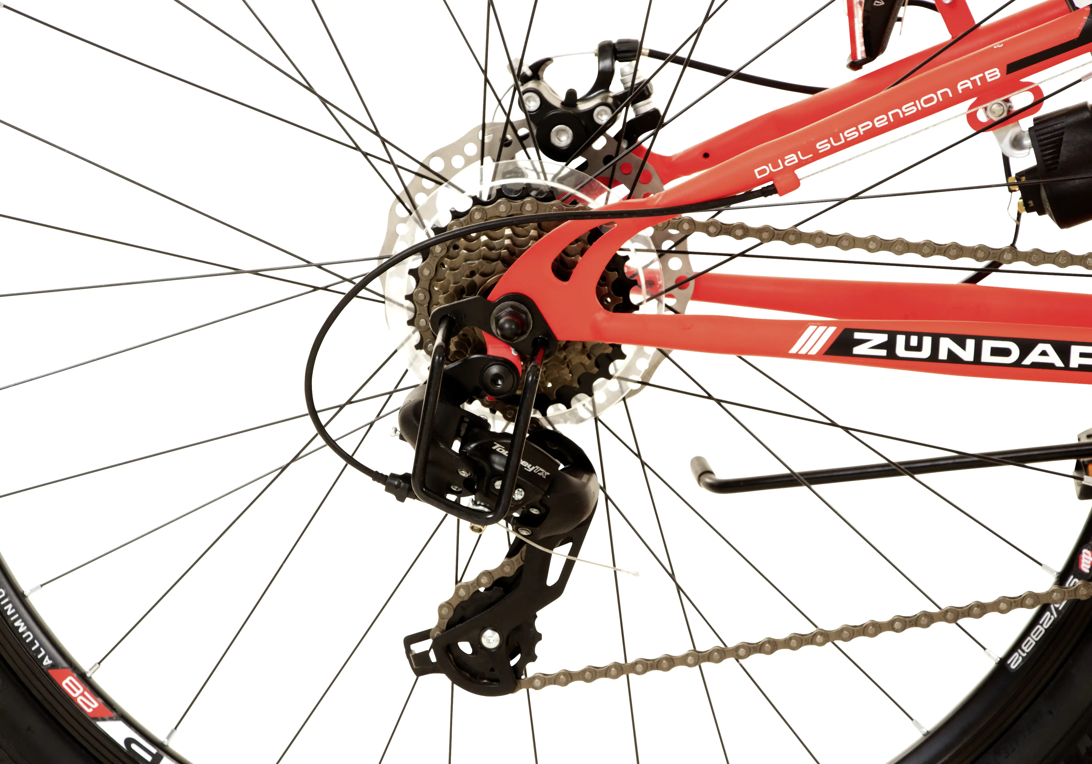 Zündapp Mountainbike Blue 5.0 MTB Fully 28 Zoll RH 48cm 21-Gang schwarz rot