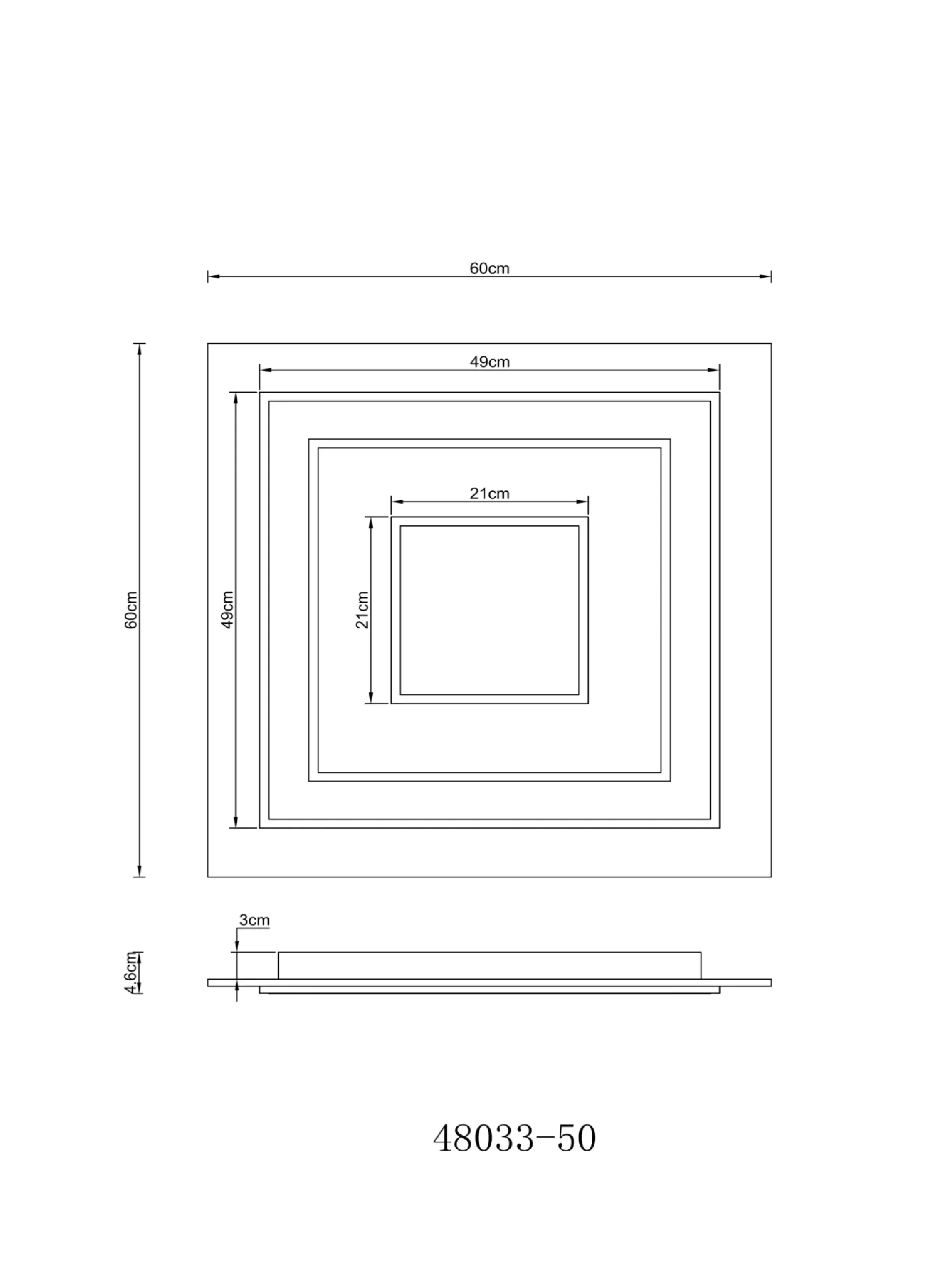 Globo LED-Deckenleuchte JAYDEN quadratisch