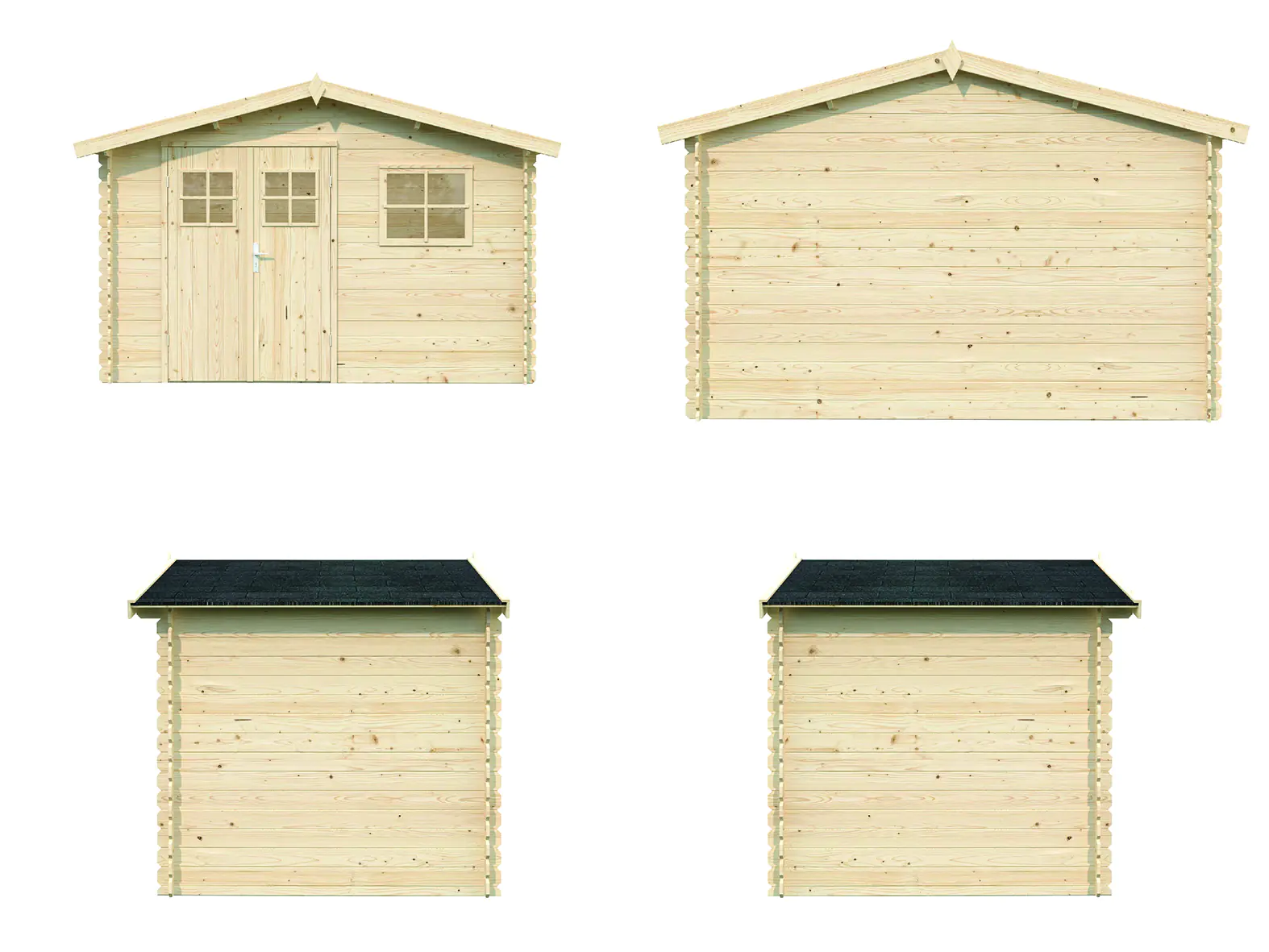 Palmako Gartenhaus Leticia 304 x 189 cm naturbelassen