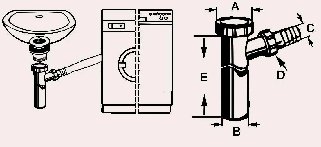 Cornat Tauchrohr für Siphon verchromt 1 1/4" mit Geräteanschluß