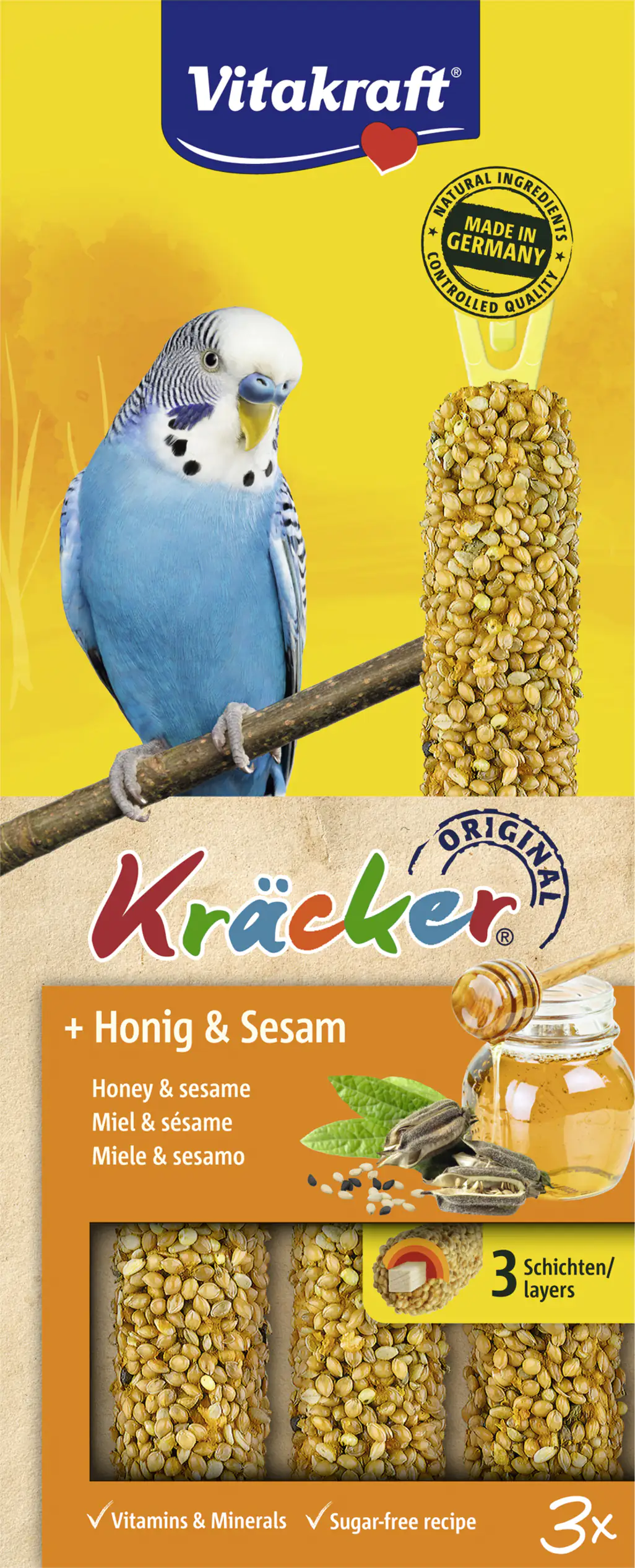 Vitakraft Kräcker® Honig & Sesam 3 Stück / 90 g