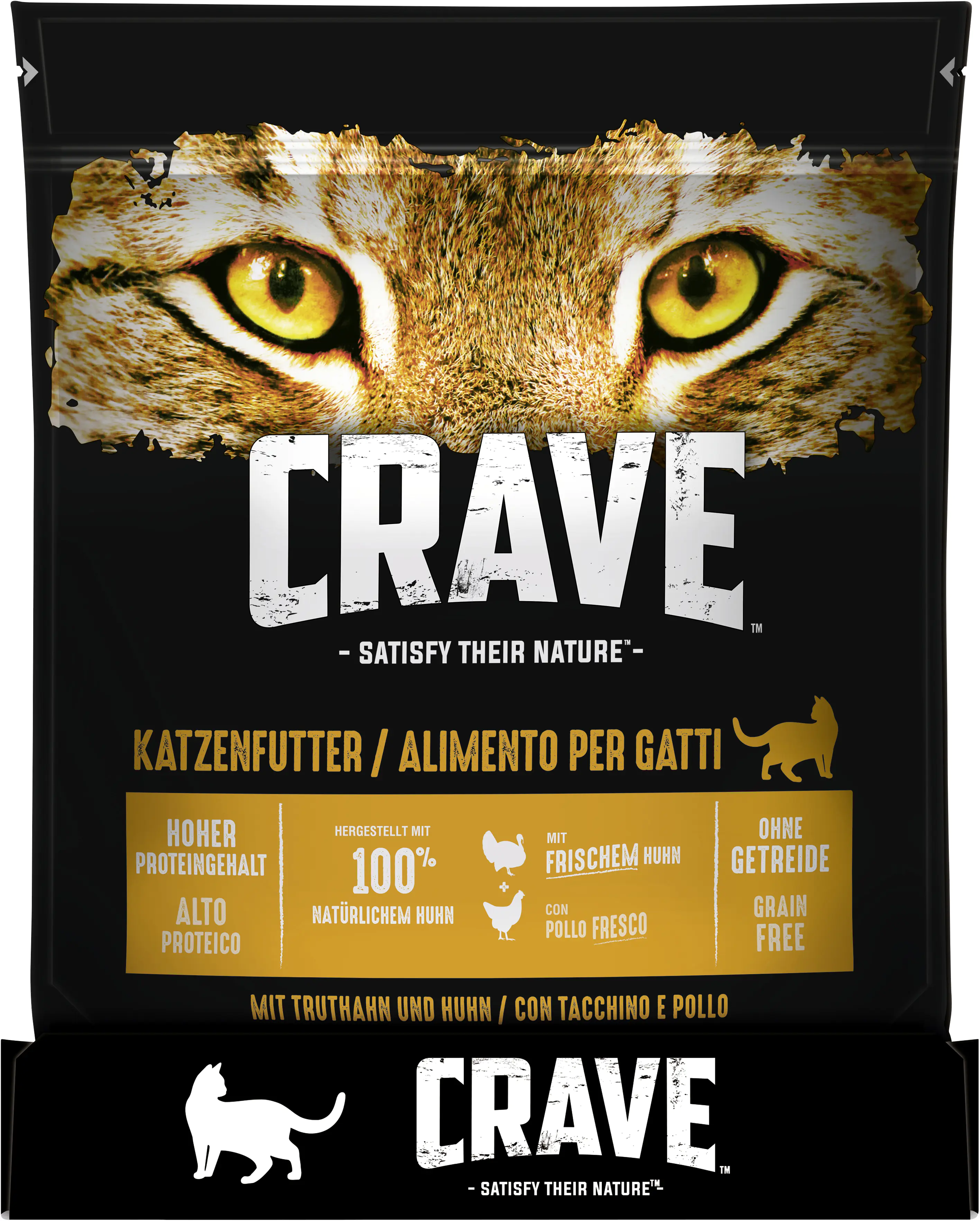Crave Adult mit Truthahn und Huhn Katzenfutter 750 g