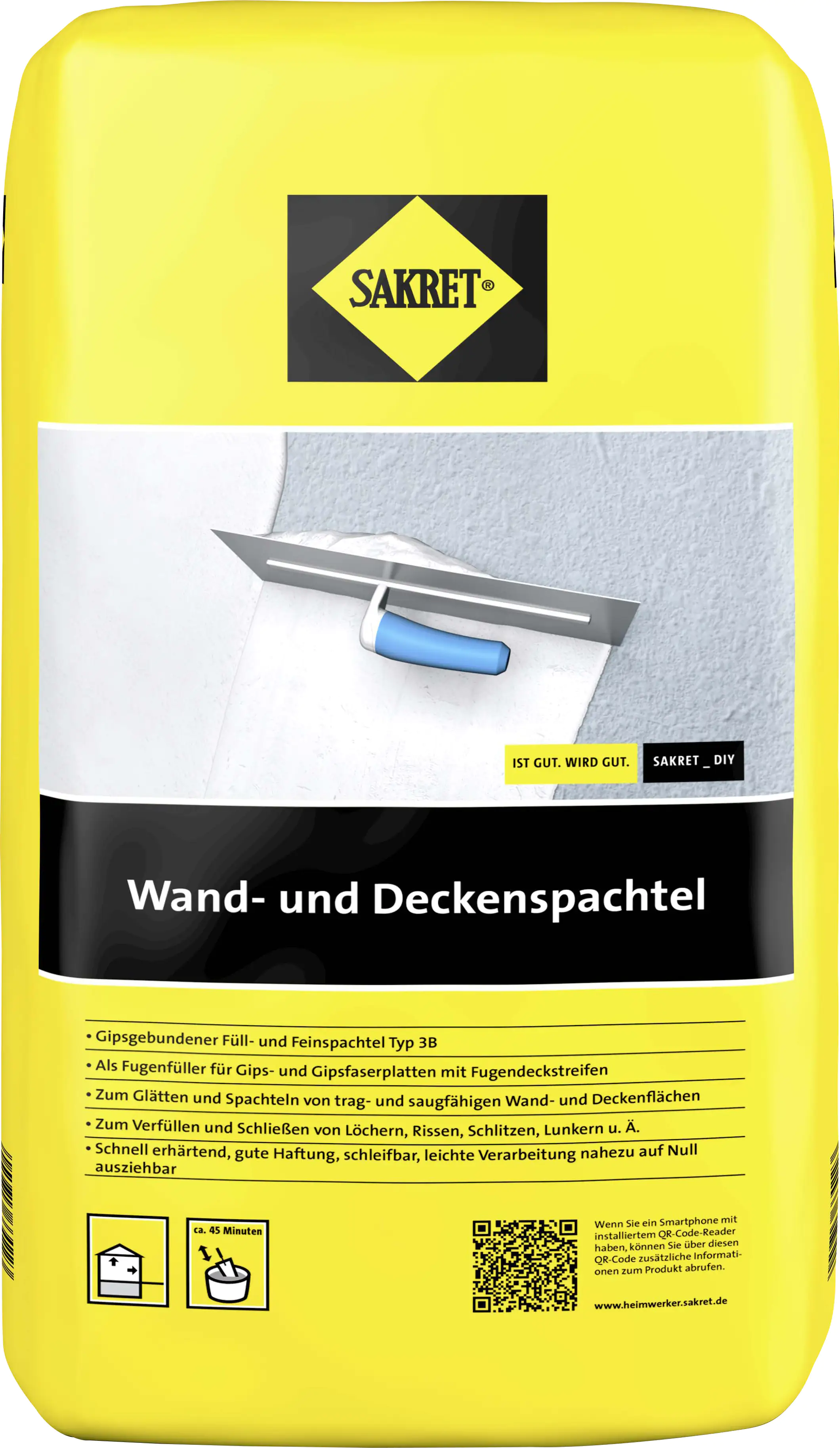SAKRET Wand- und Deckenspachtel 15 kg