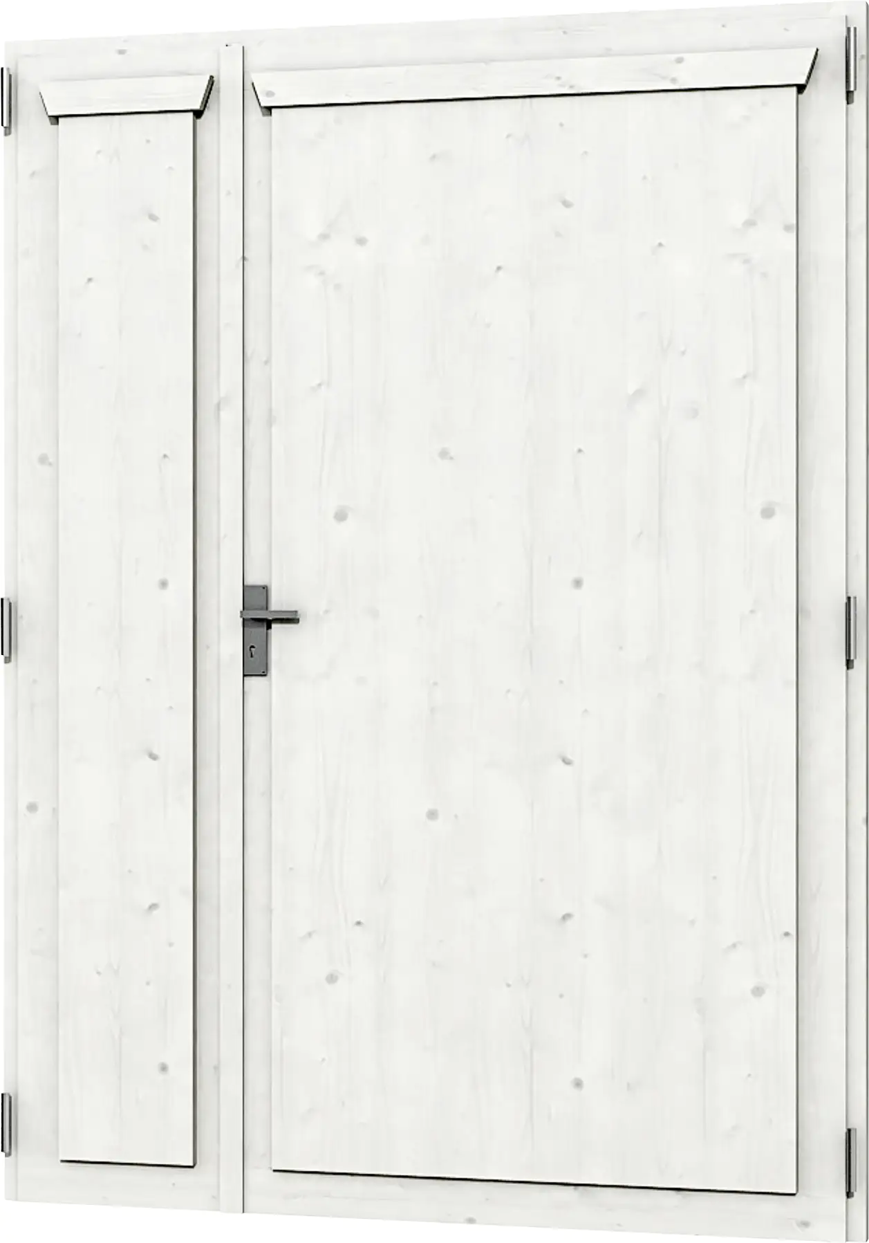 SKAN HOLZ Doppeltür Rahmenaußenmaß 148 x 198 cm, lasiert in Weiß
