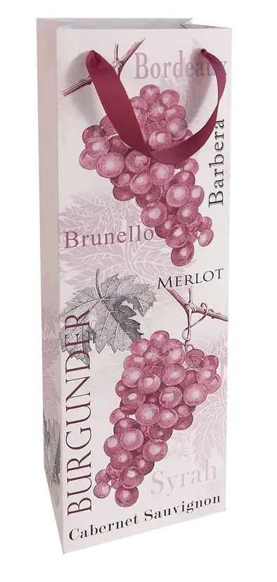 Braun & Company Geschenktragetasche Flasche Merlot 12 x 37 x 8 cm
