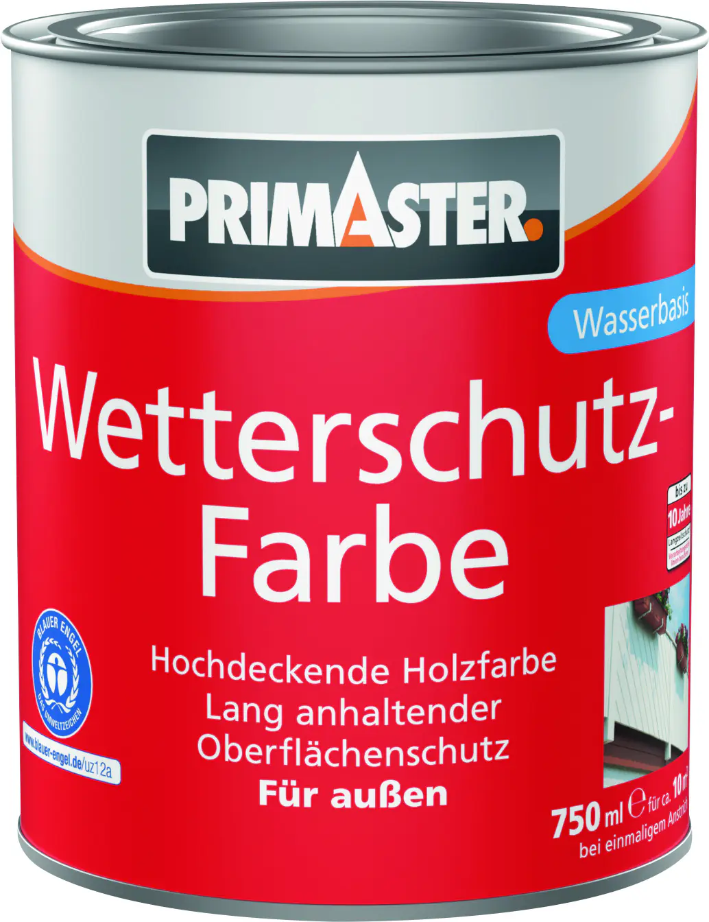 Primaster Wetterschutzfarbe 750 ml schwedenrot