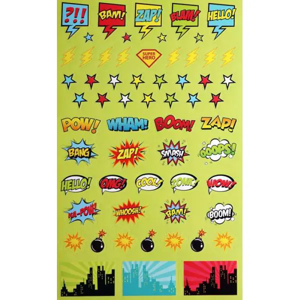 Glorex Sticker-Buch Comic Helden