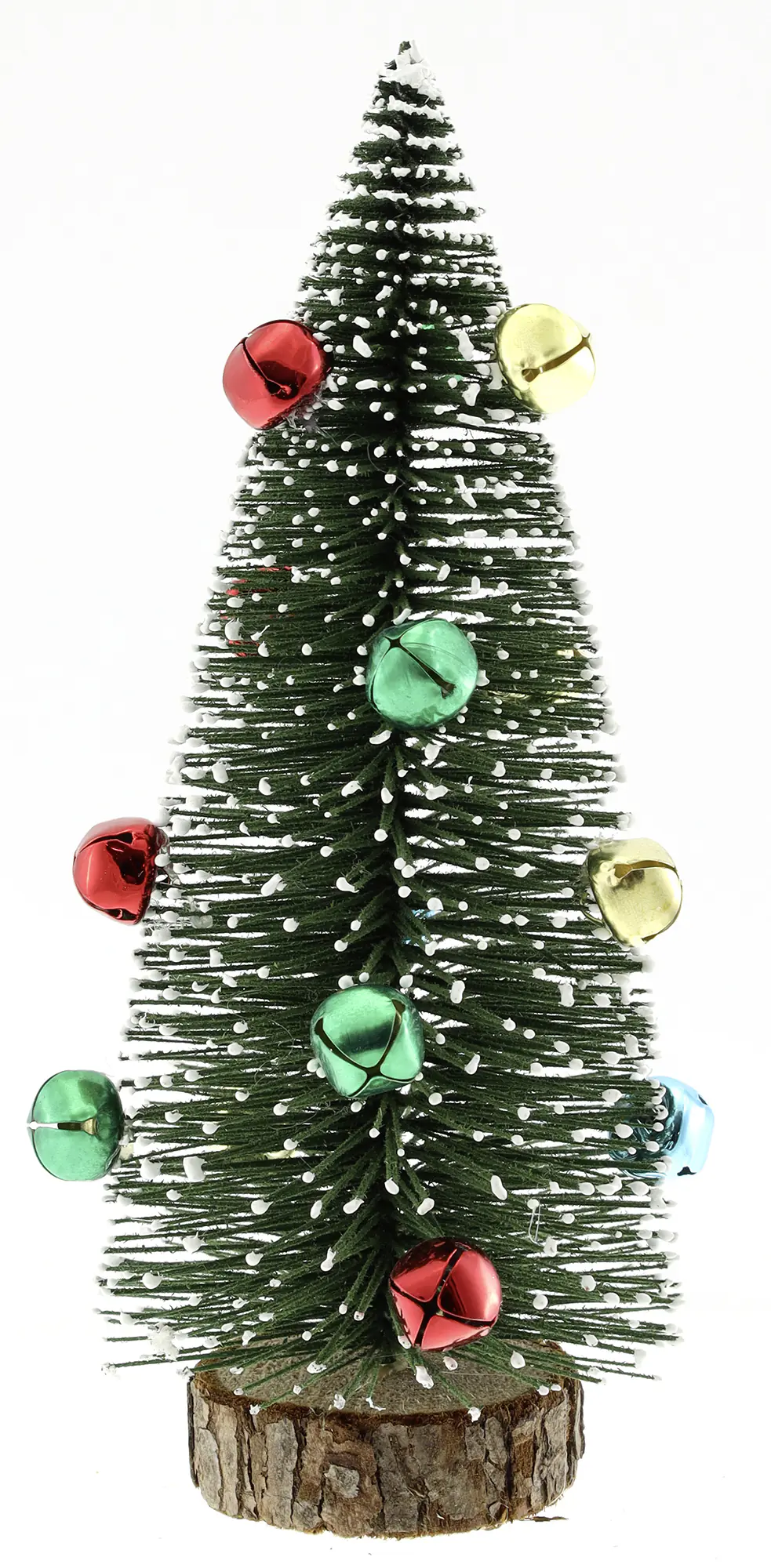 Weihnachtsbaum mit Metallglocken Kunststoff 20 cm grün-bunt 