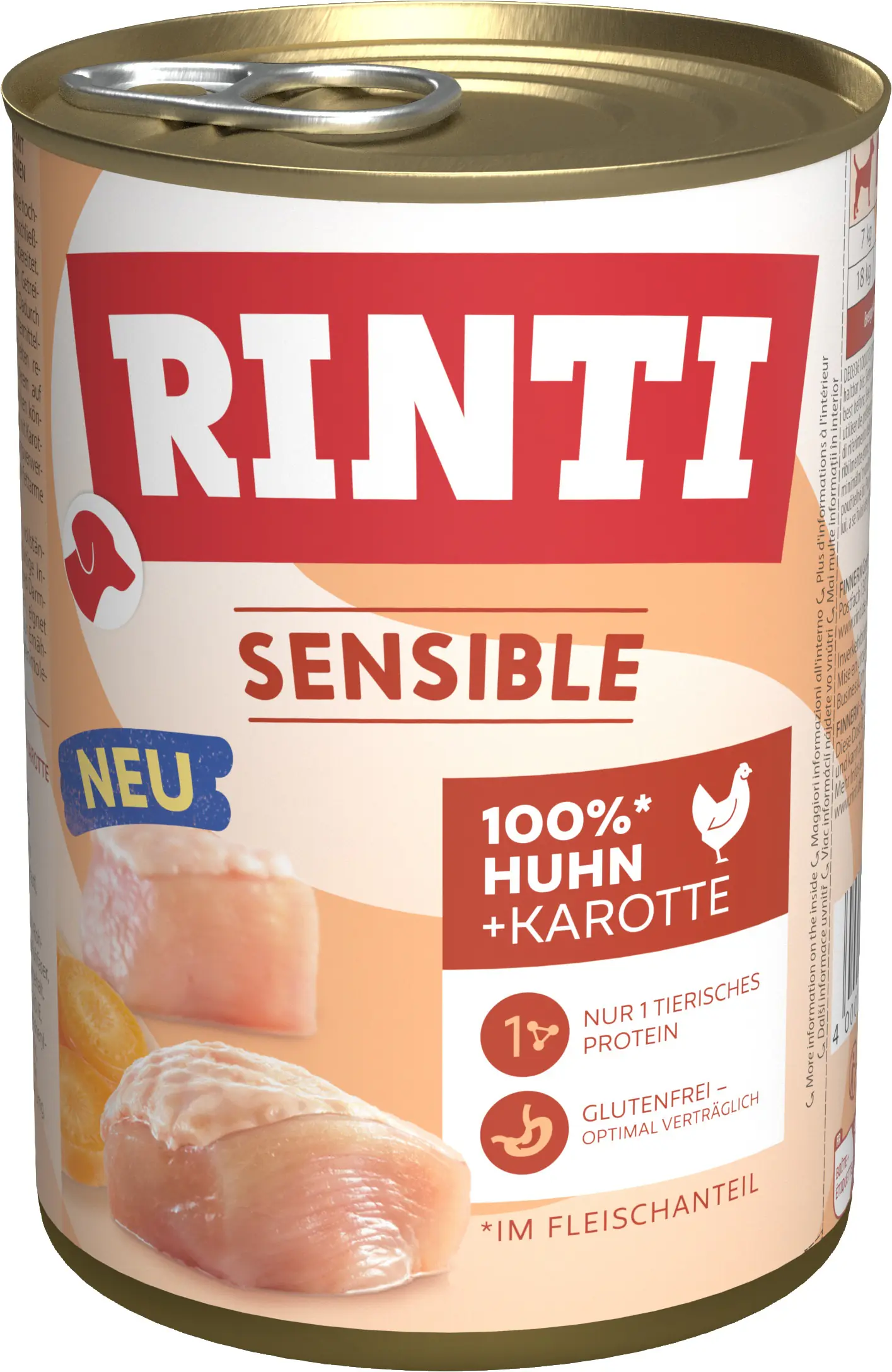 Rinti Hundenassfutter Sensible Huhn & Karotte 400 g