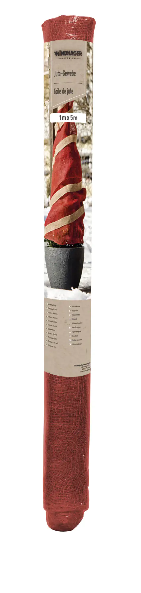 9003117060357_1 Windhager Jute-Gewebe 1 x 5 m, rot