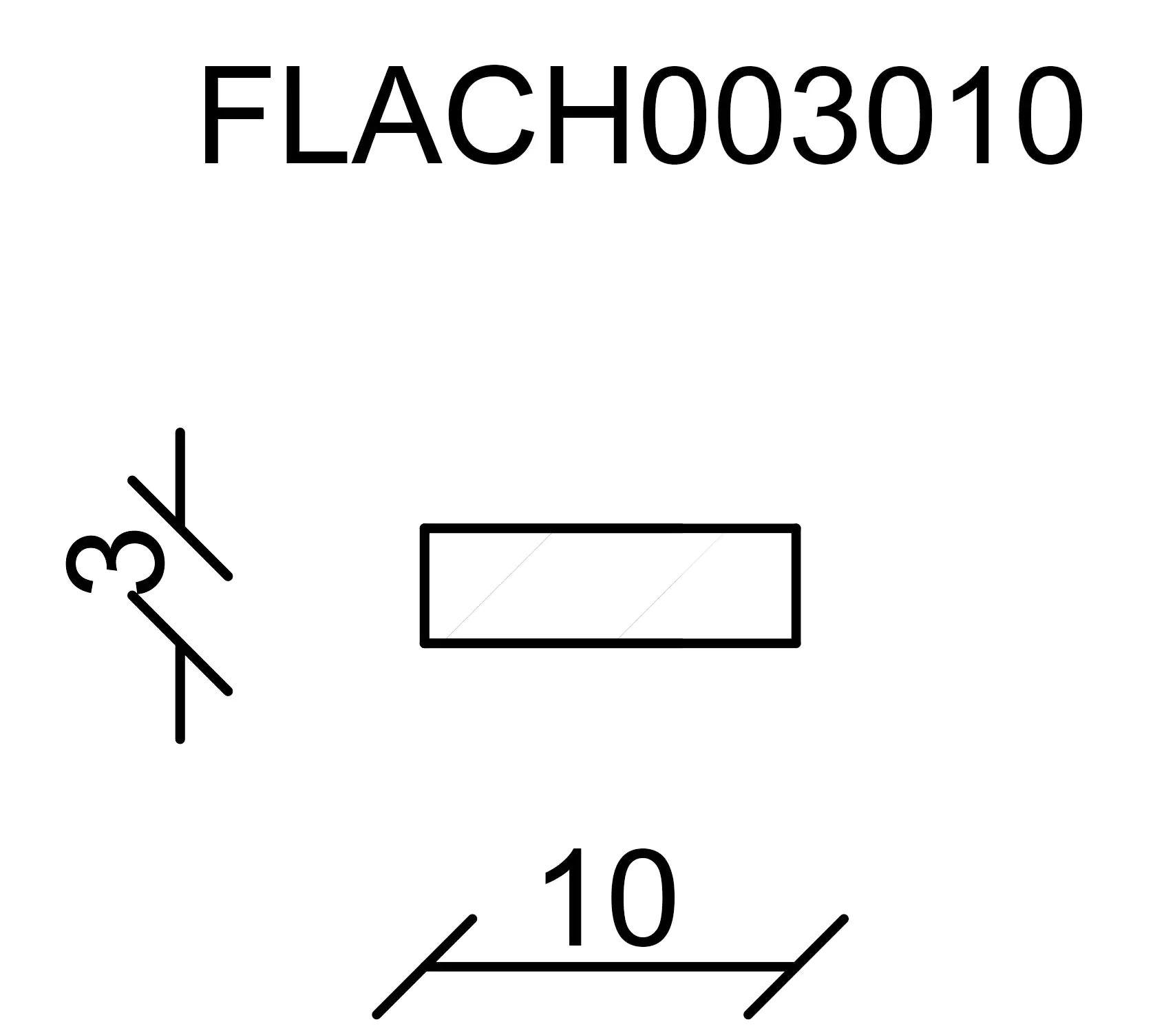 FN Neuhofer Flachleiste 100 cm 10 x 3 mm Fichte/Kiefer