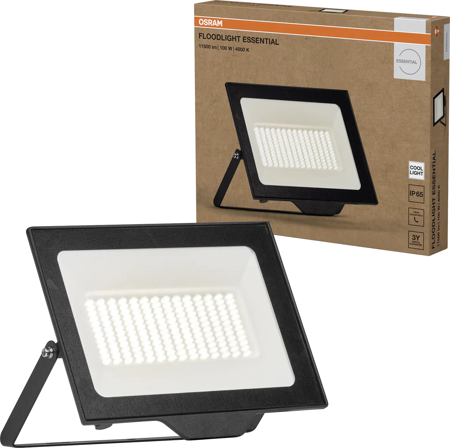 Osram Außenleuchte Floodlight Essential 100W 4000K schwarz