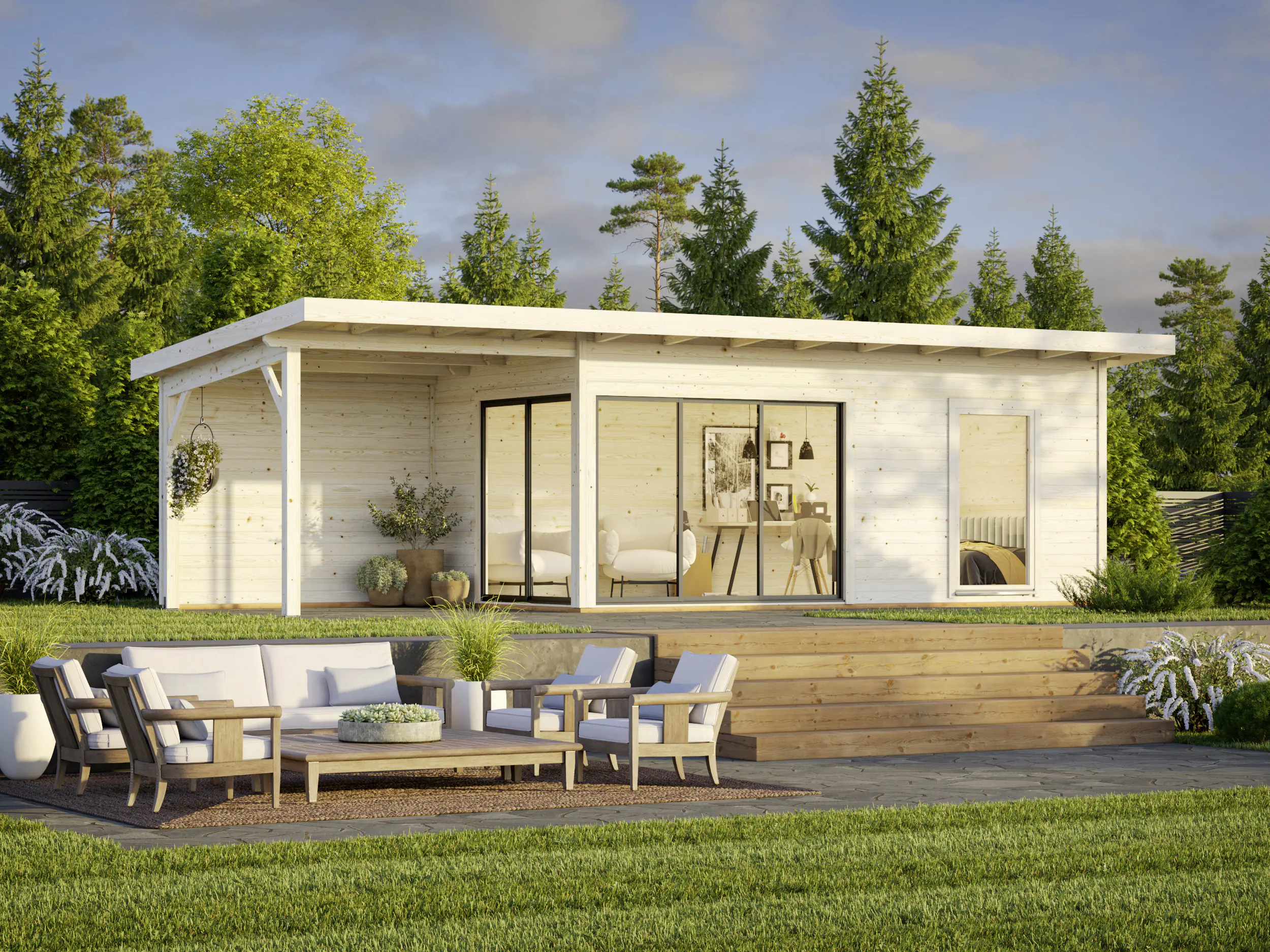 Palmako Gartenhaus Andrea 898 x 300 cm Slide mit Schiebetüren naturbelassen Palmako Gartenhaus Andrea 898 x 300 cm Slide mit Schiebetüren naturbelassen