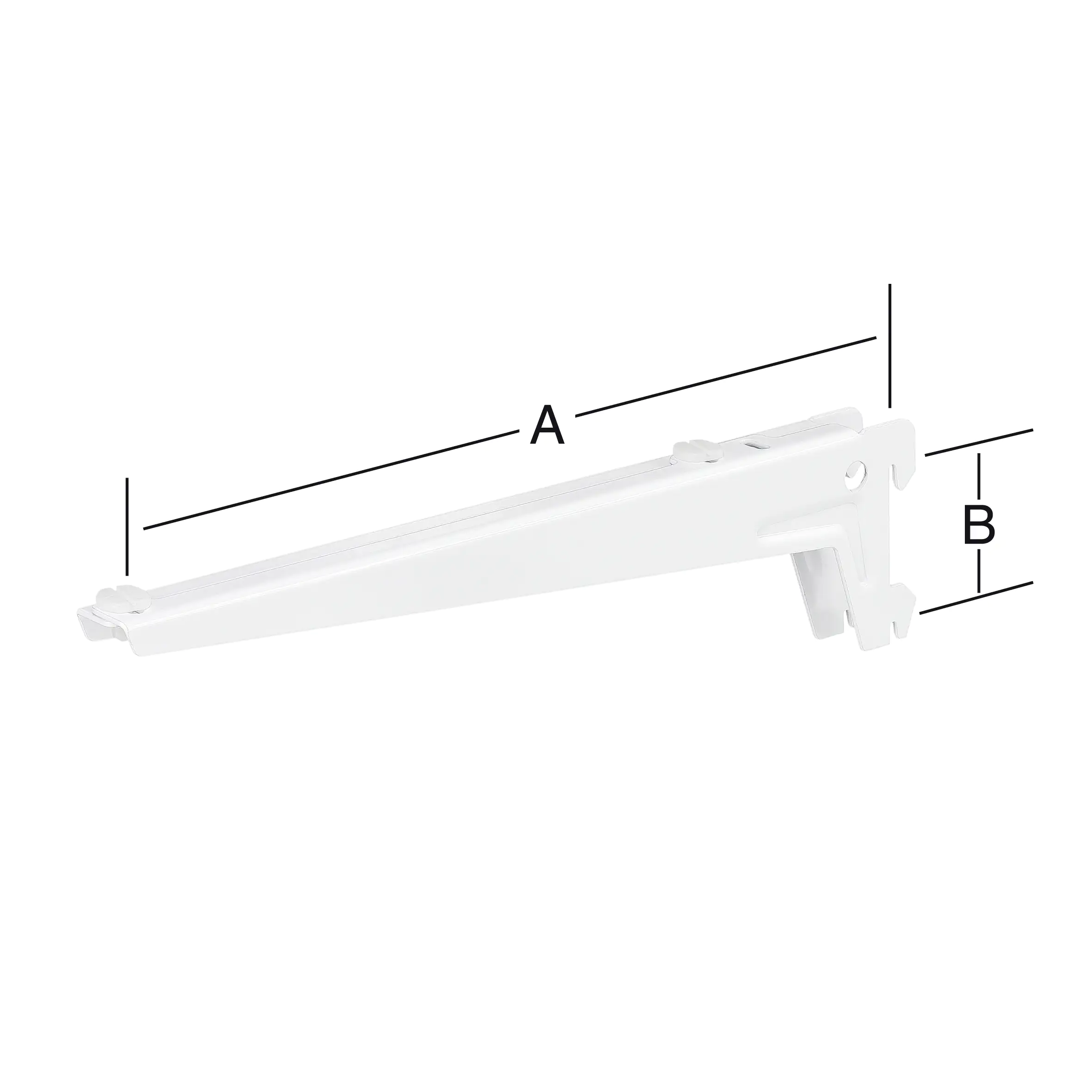 TrendLine Winkelträger 1-reihig weiß 49 x 12 cm