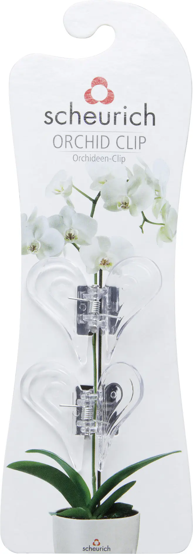 Scheurich Orchideen-Clips transparent 2er Pack