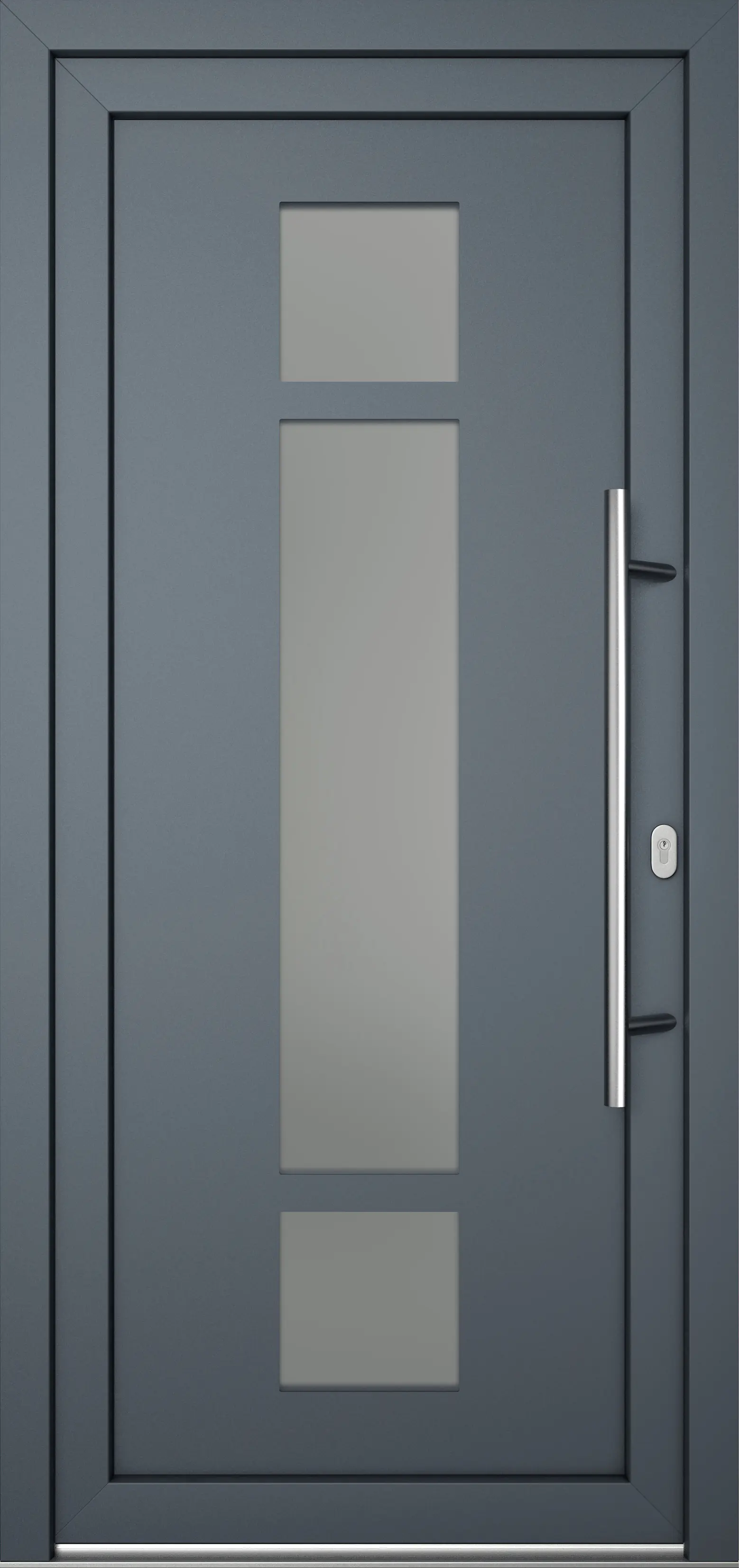 Meeth Haustür Optimal Pro PVC Modell 102 98 x 208 cm DIN Rechts weiß/titan Meeth Haustür Optimal Pro PVC Modell 102 98 x 208 cm DIN Rechts weiß/titan