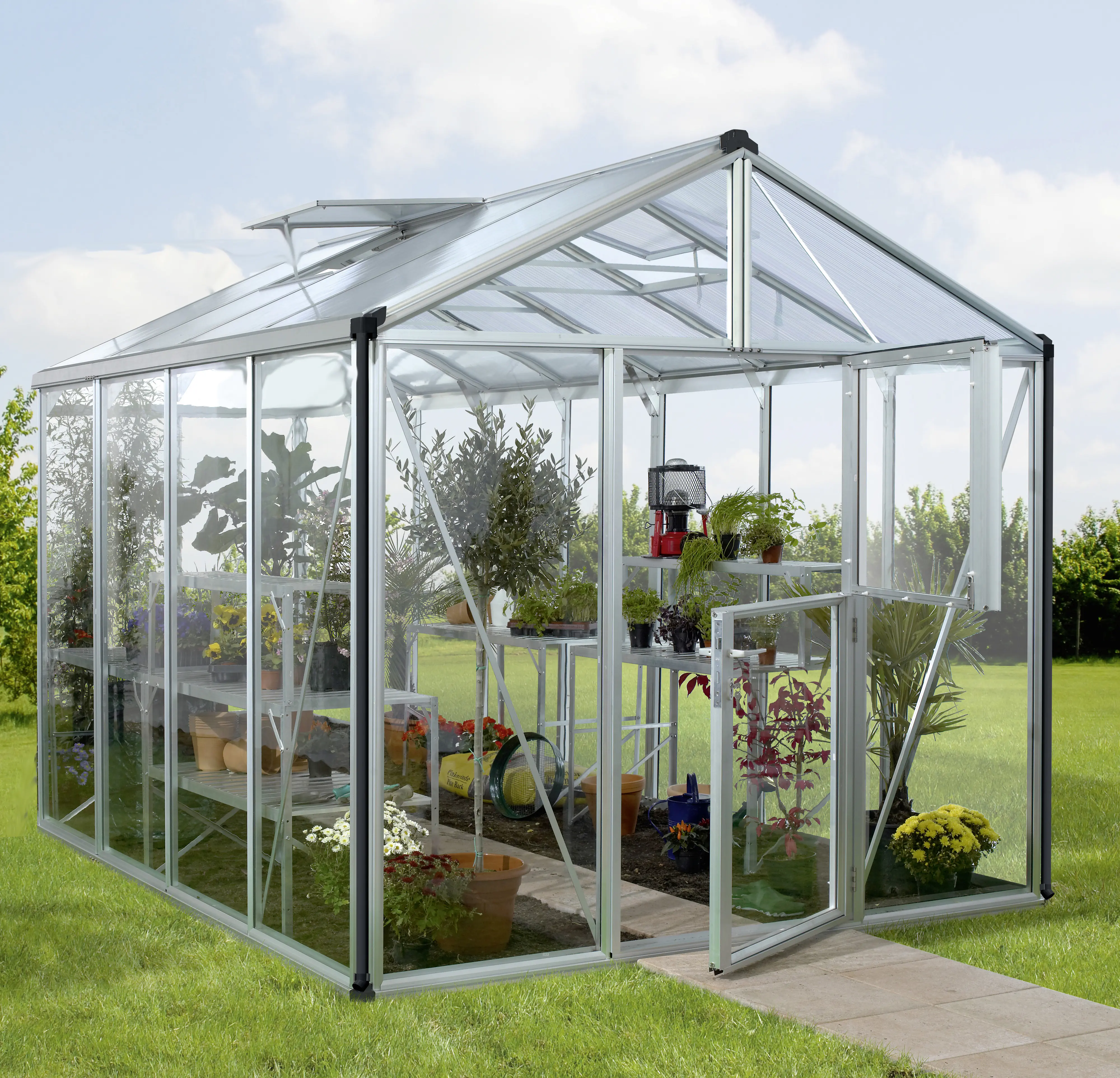 Vitavia Gewächshaus Zeus 8100 256 x 314 cm 3 mm Sicherheitsglas Vitavia Gewächshaus Zeus 8100 256 x 314 cm 3 mm Sicherheitsglas