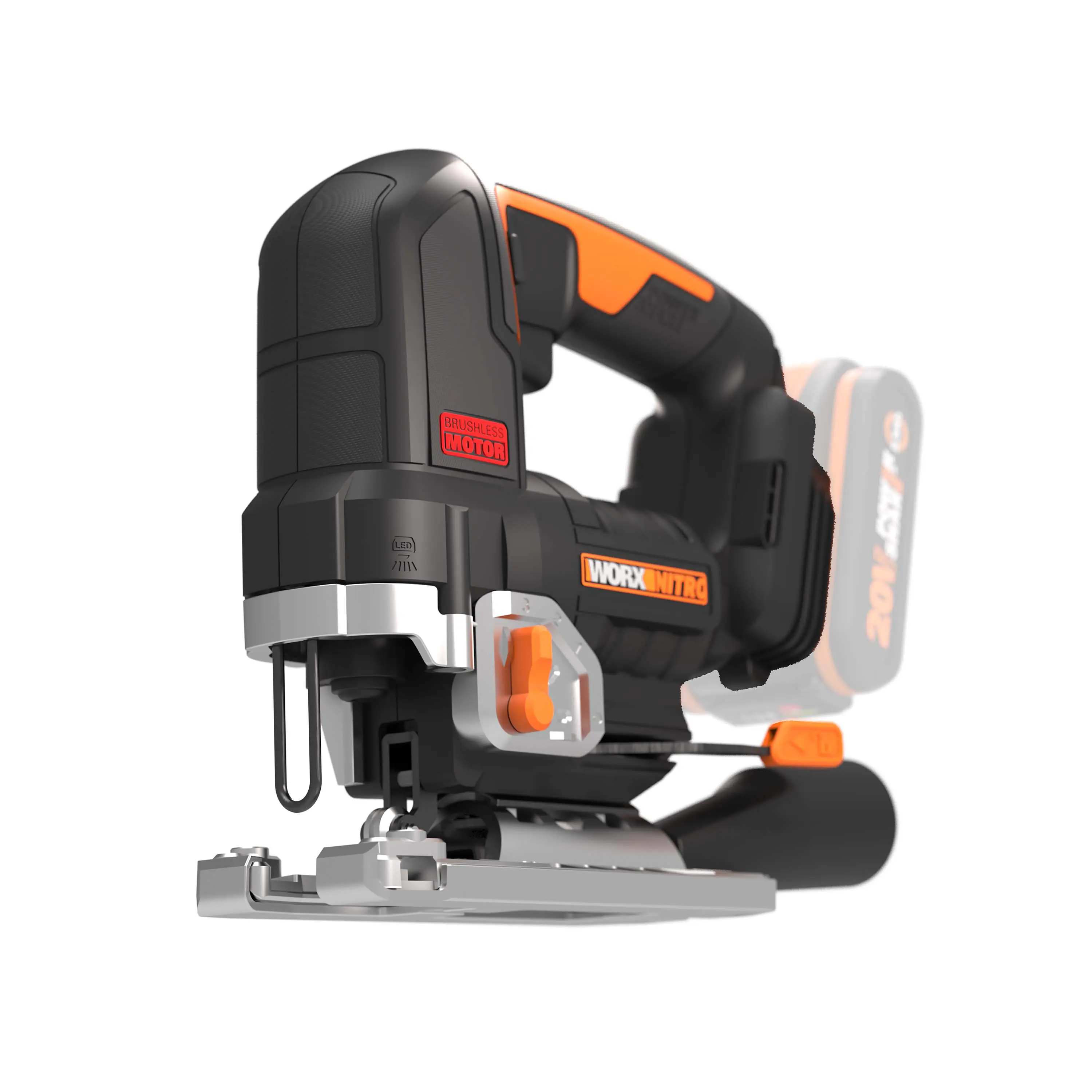 Worx Nitro Akku-Pendelhub-Stichsäge WX542.9 20 V Solo Worx Nitro Akku-Pendelhub-Stichsäge WX542.9 20 V Solo
