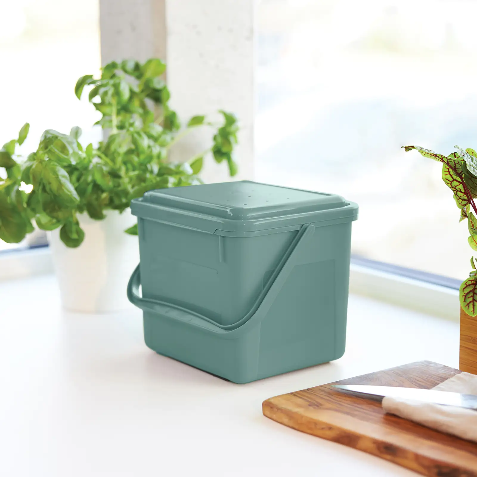 Rotho Komposteimer Bio 5 L misletoe green Rotho Komposteimer Bio 5 L misletoe green