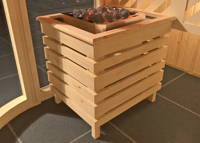 Weka Element-Designsauna Sara 1 Set 2 mit BioS Saunaofen