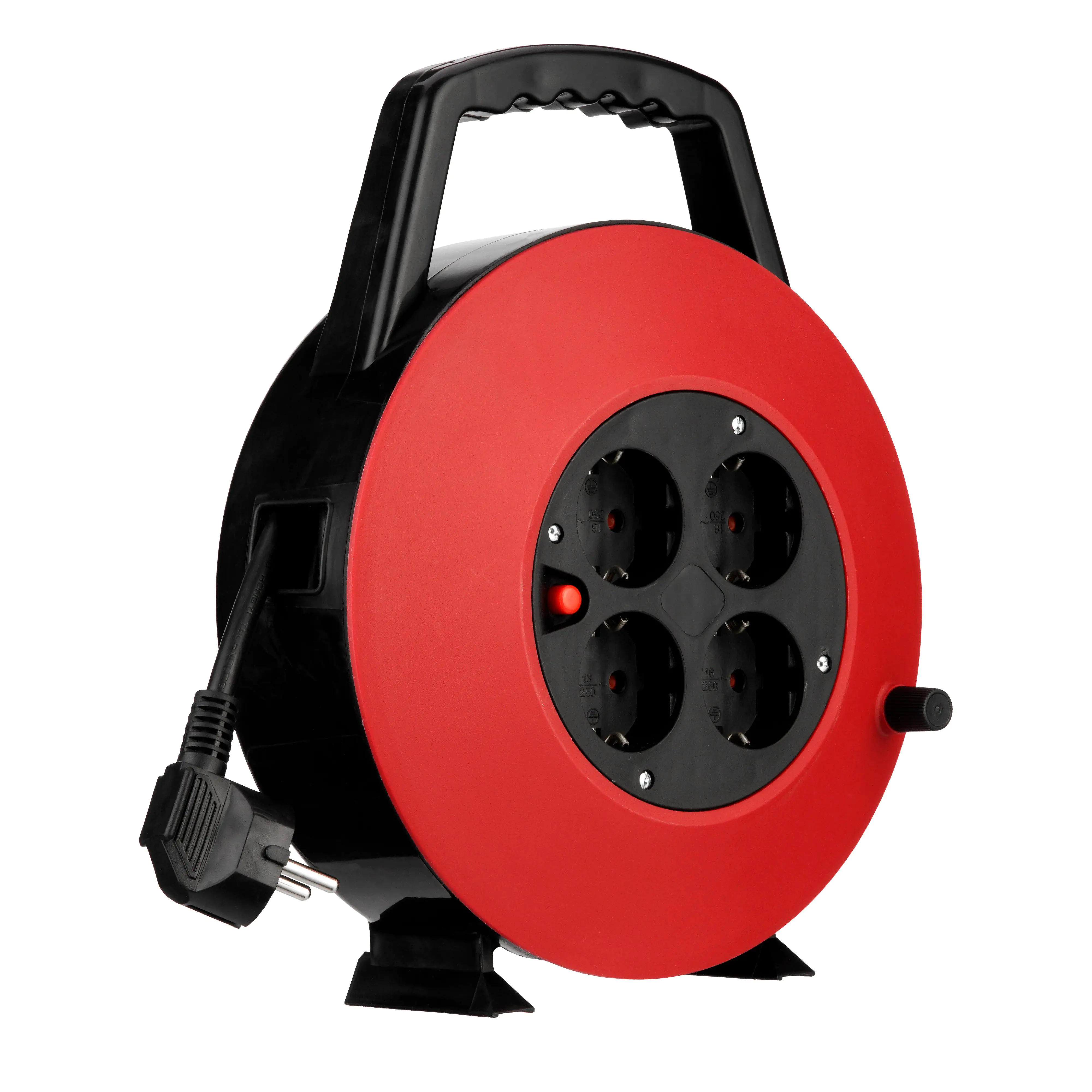 REV Kabeltrommel Innen 10 m H05VV-F 3G1,5mm², schwarz rot