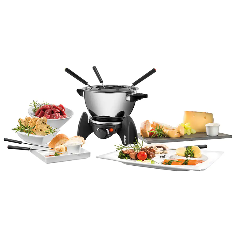 Unold Fondue-Set 48615 500 W, 6 Personen, Keramiktopf Unold Fondue-Set 48615 500 W, 6 Personen, Keramiktopf