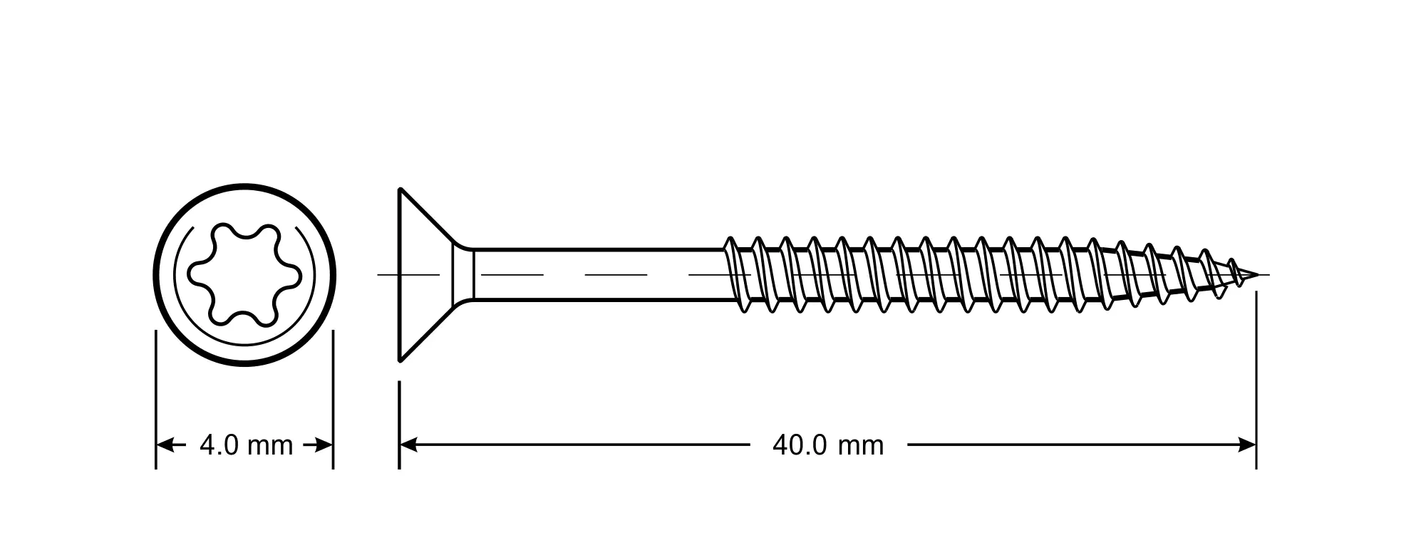 Primaster Spanplattenschrauben TX20 Ø 4,0 x 40 mm 175 Stück