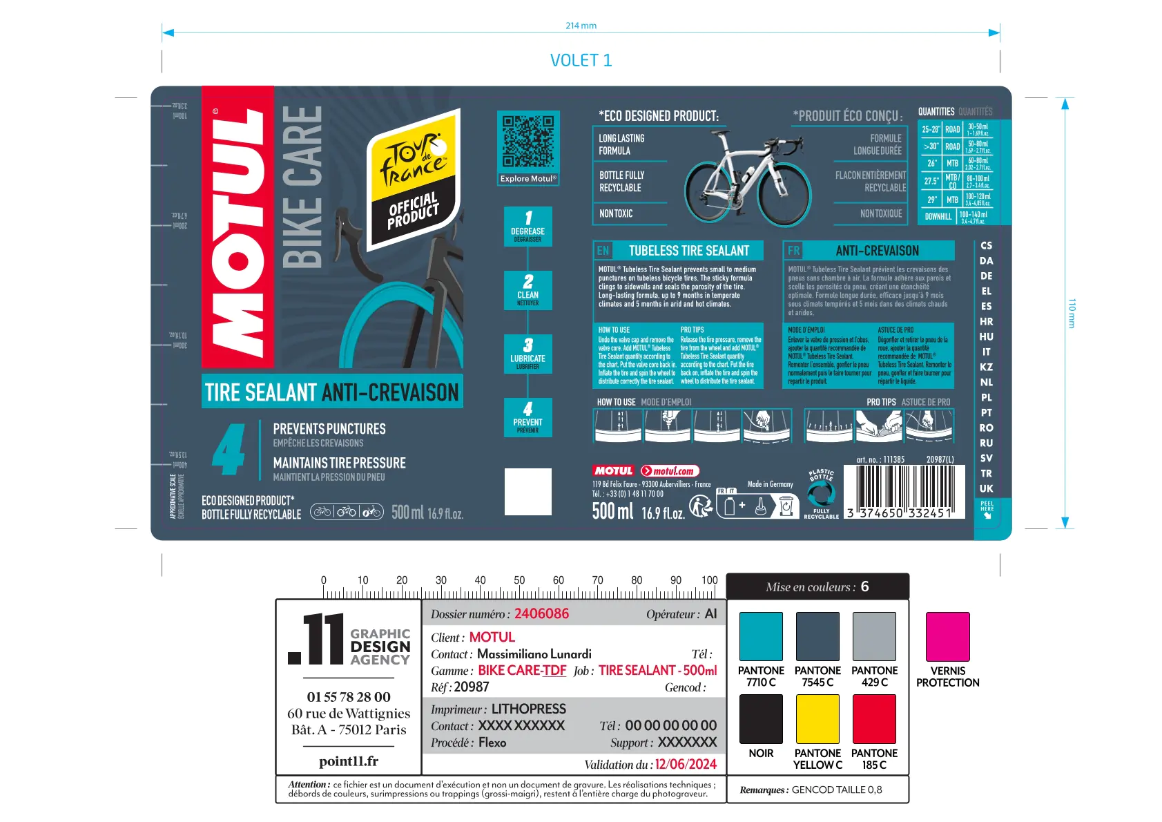 MOTUL Tubeless Tire Sealant Abdichtflüssigkeit 500ml