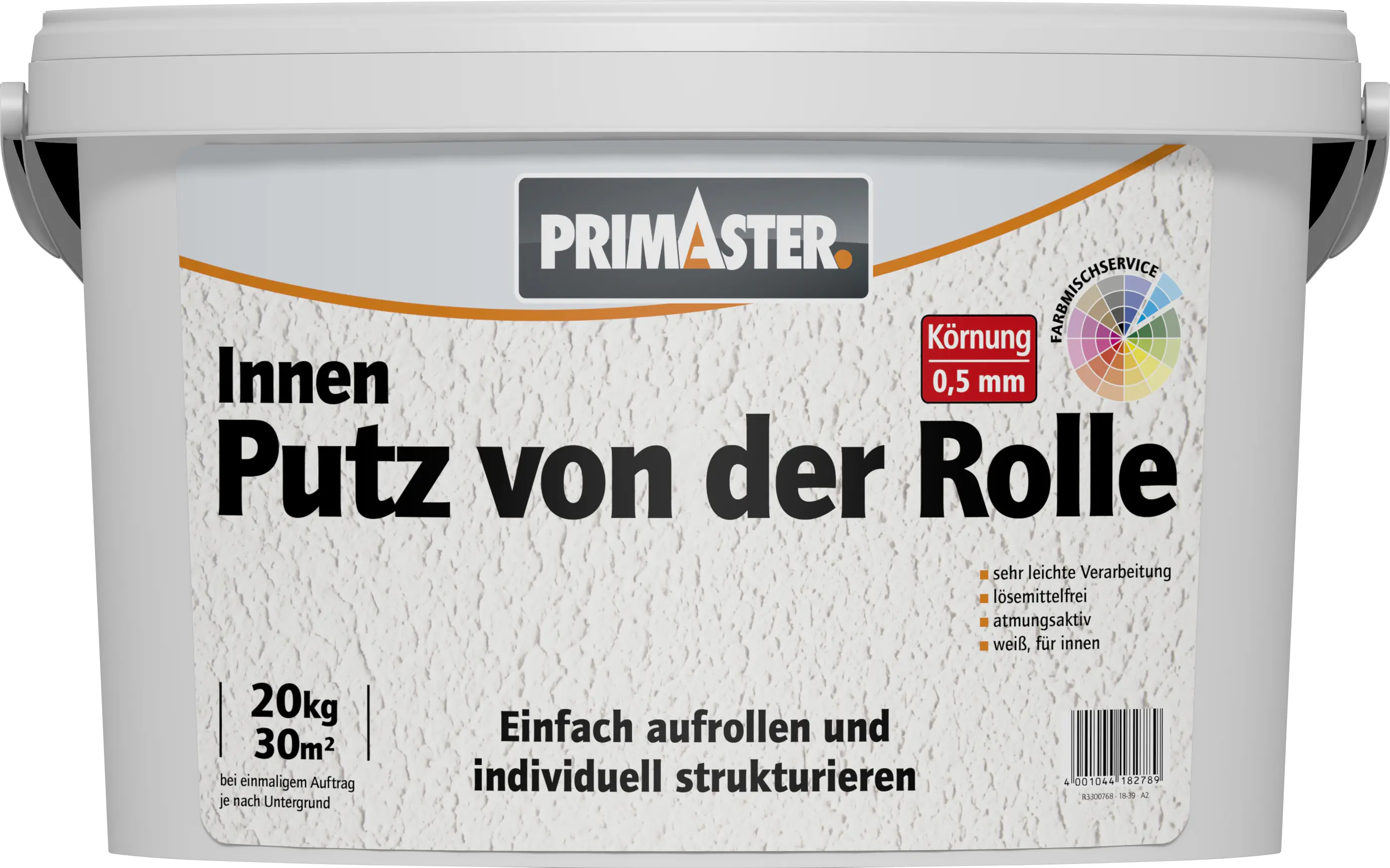 Primaster Rollputz 20 kg 0,5 mm Körnung weiß